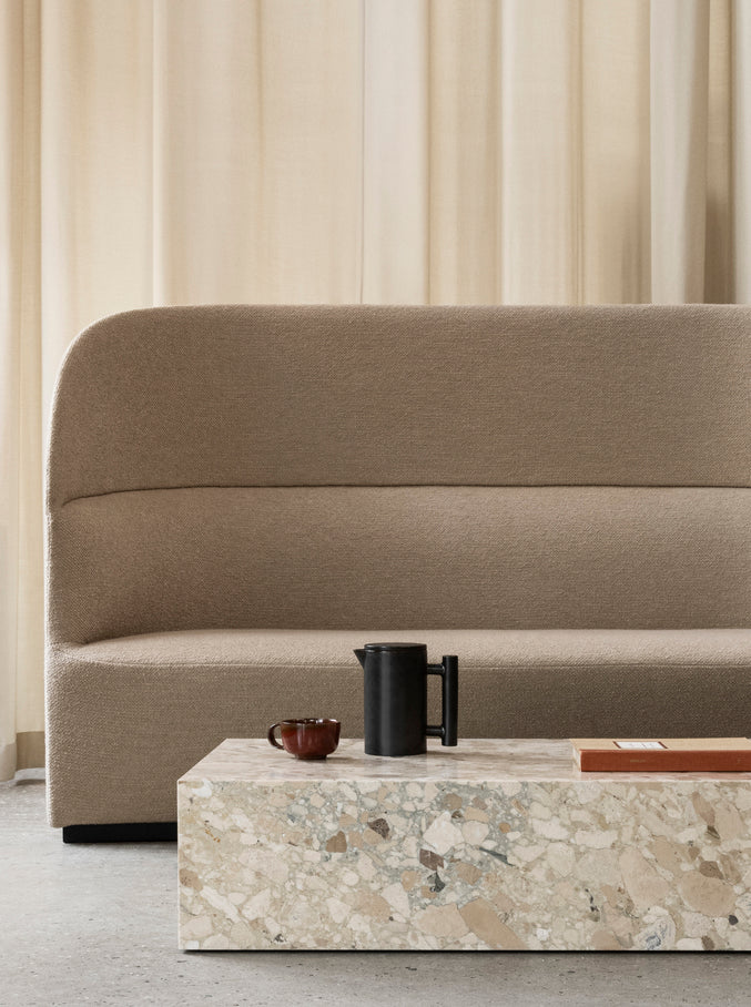 Sofa z wysokim oparciem TEAROOM musztardowy