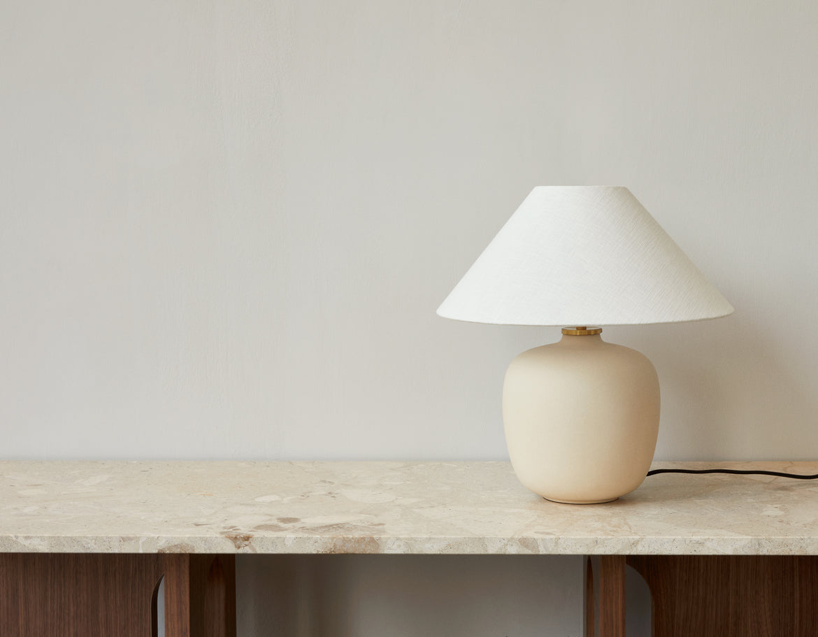 Tischlampe TORSO weiße Keramik