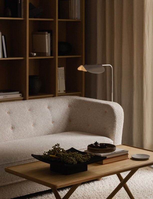 WING floor lamp polished aluminum