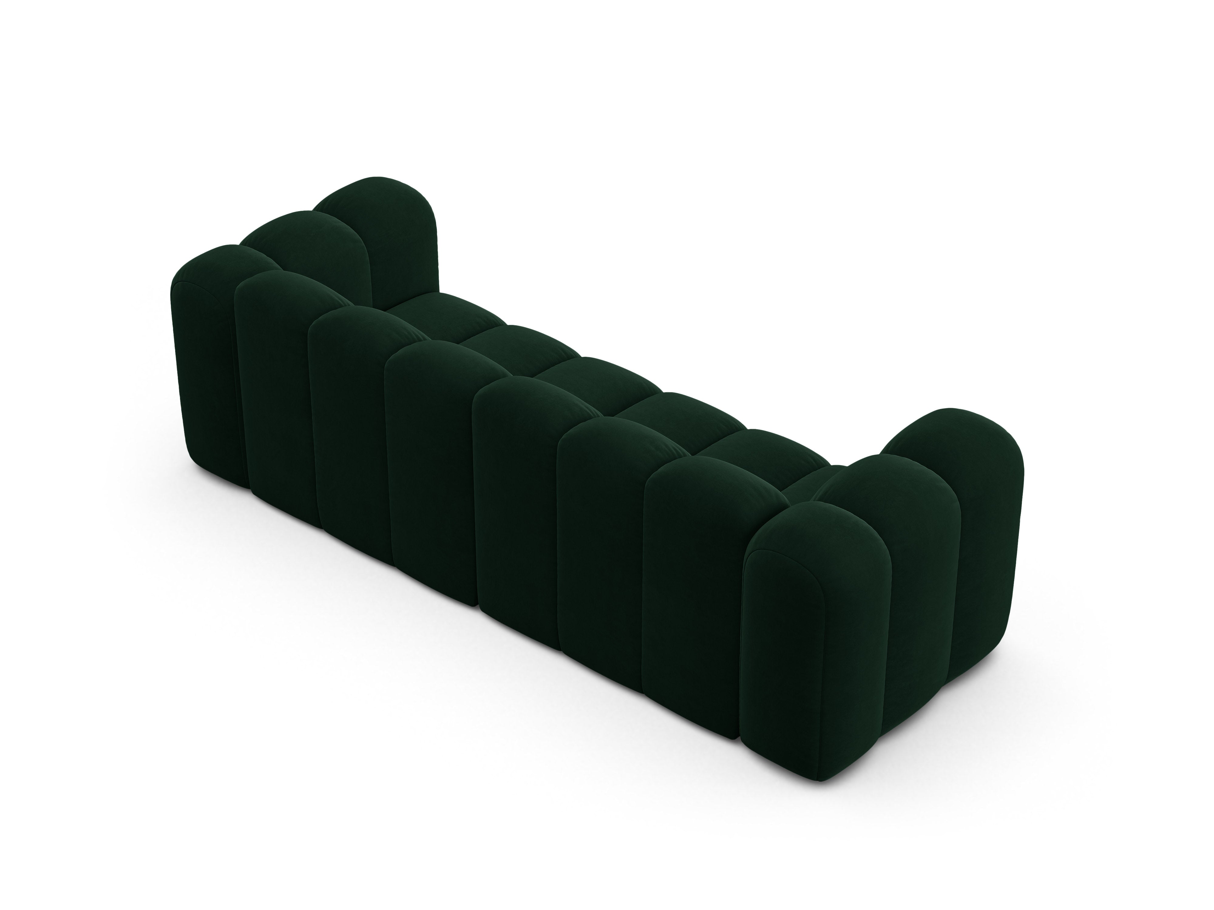 Velvet 3-Seater Sofa LUPINE Bottle Green