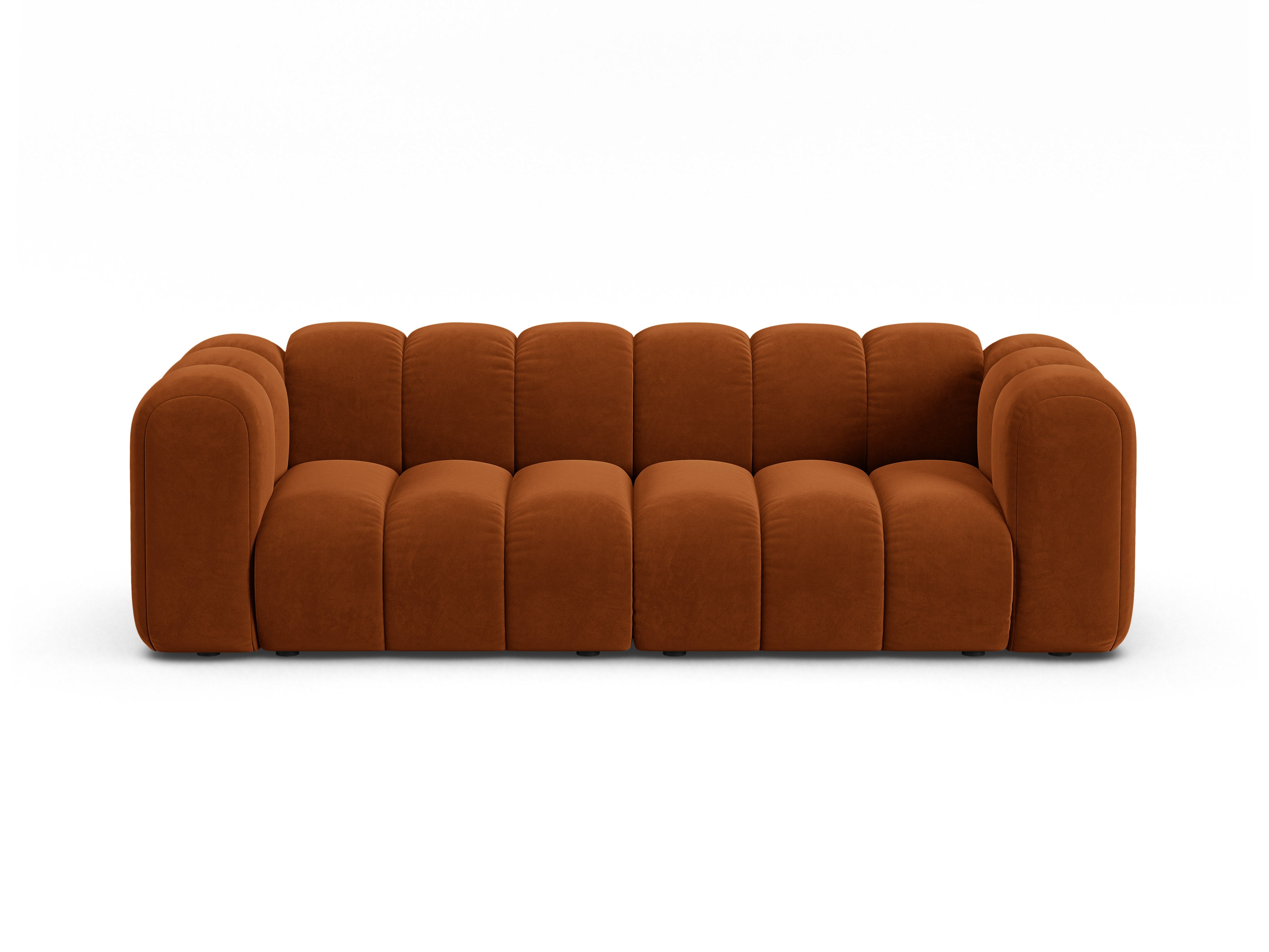 Velvet 3-Seater Sofa LUPINE Brick