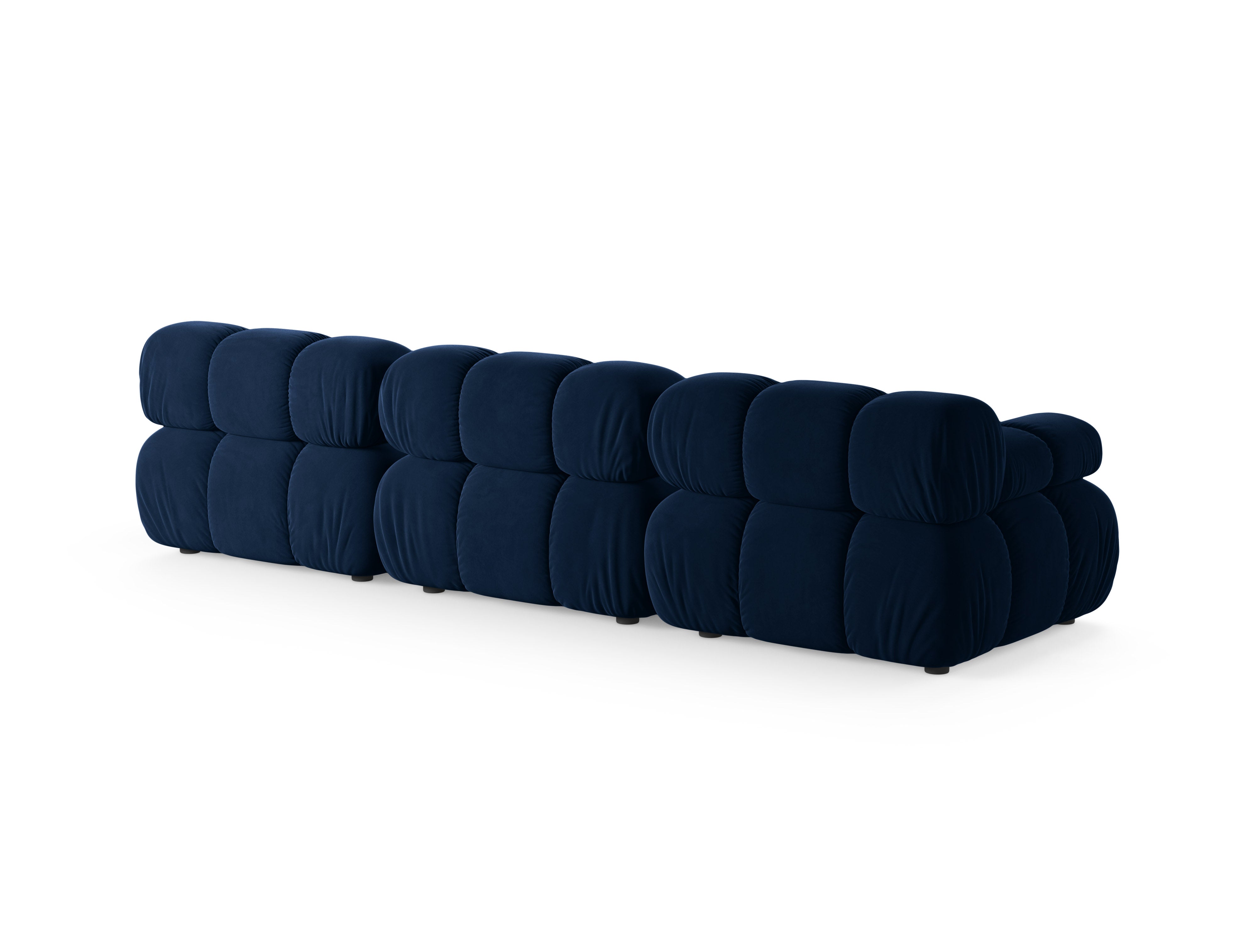 Velvet modular sofa for three BELLIS in royal blue