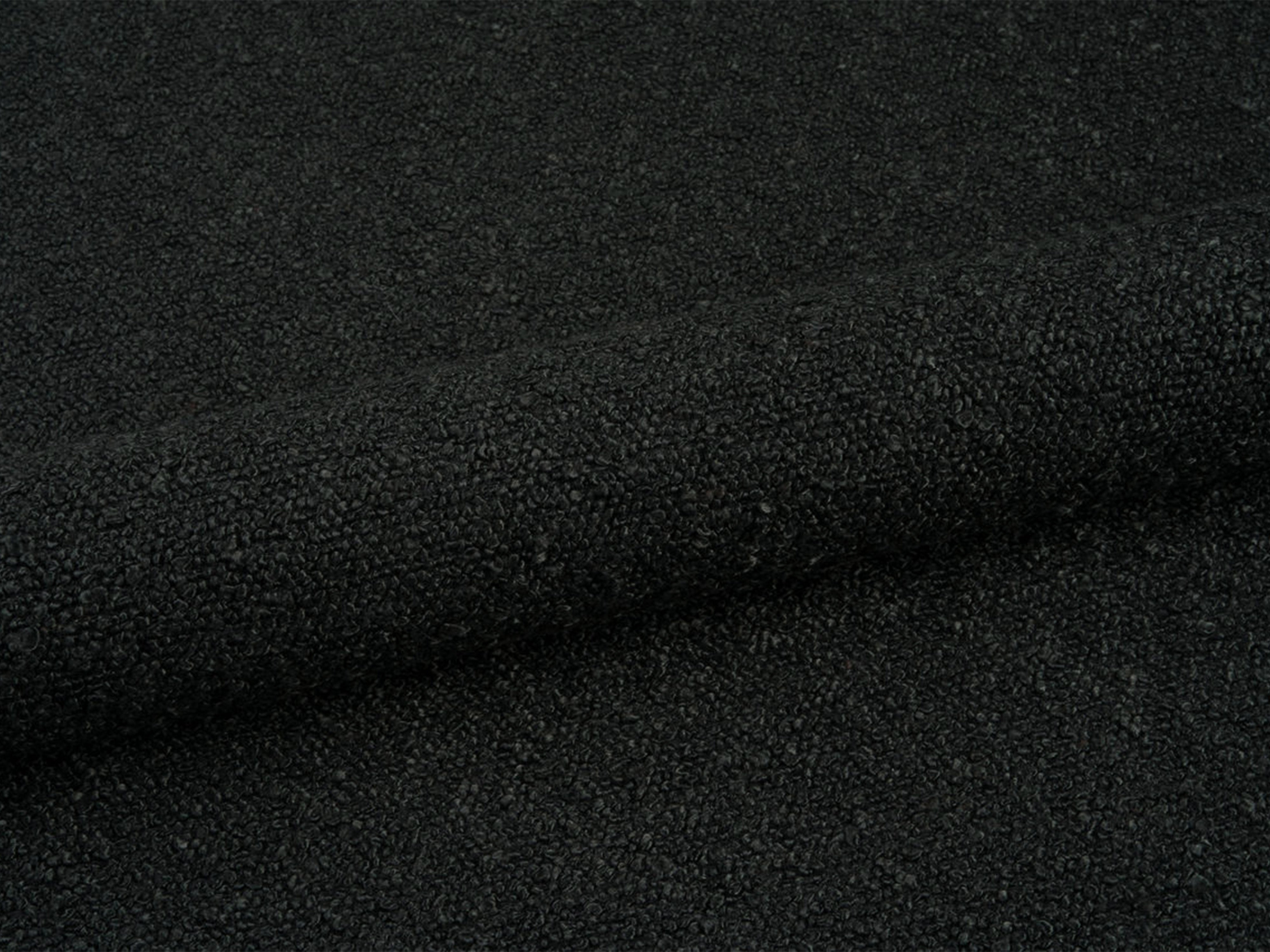 BELLIS Bed with Storage for Bedding in Black Boucle