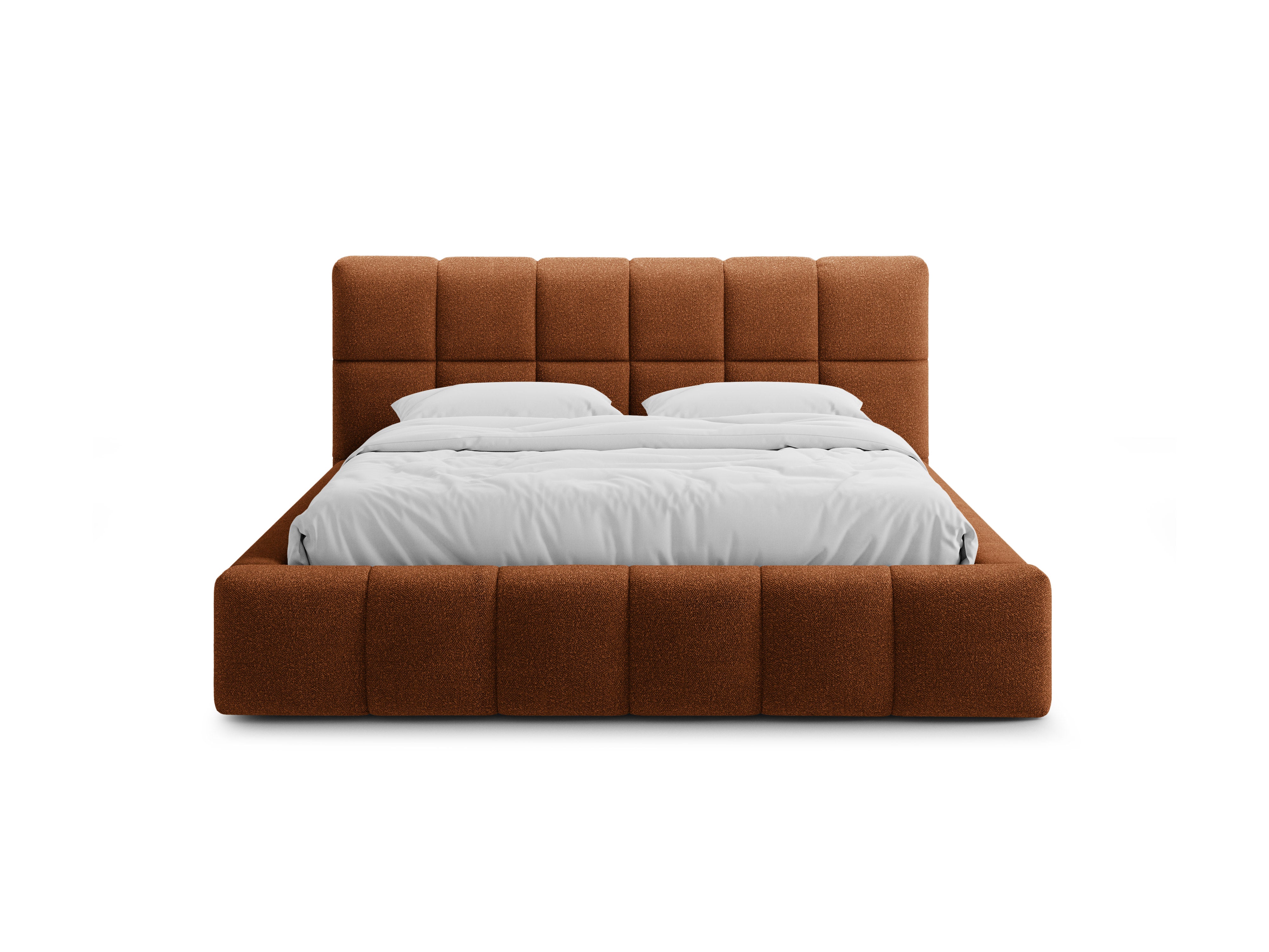 BELLIS Bed with Storage in Brick Boucle