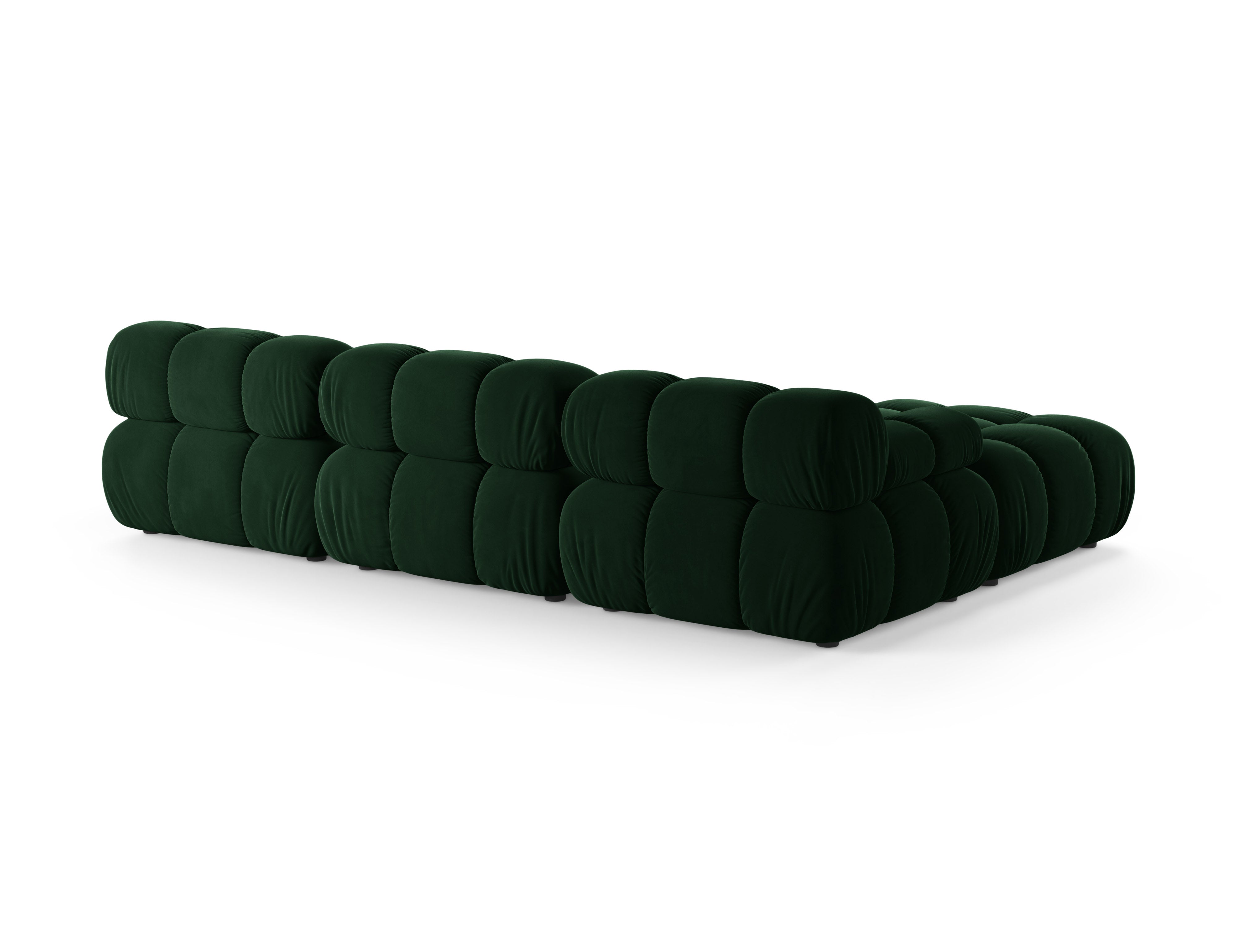 Velvet Corner Sofa BELLIS in Bottle Green
