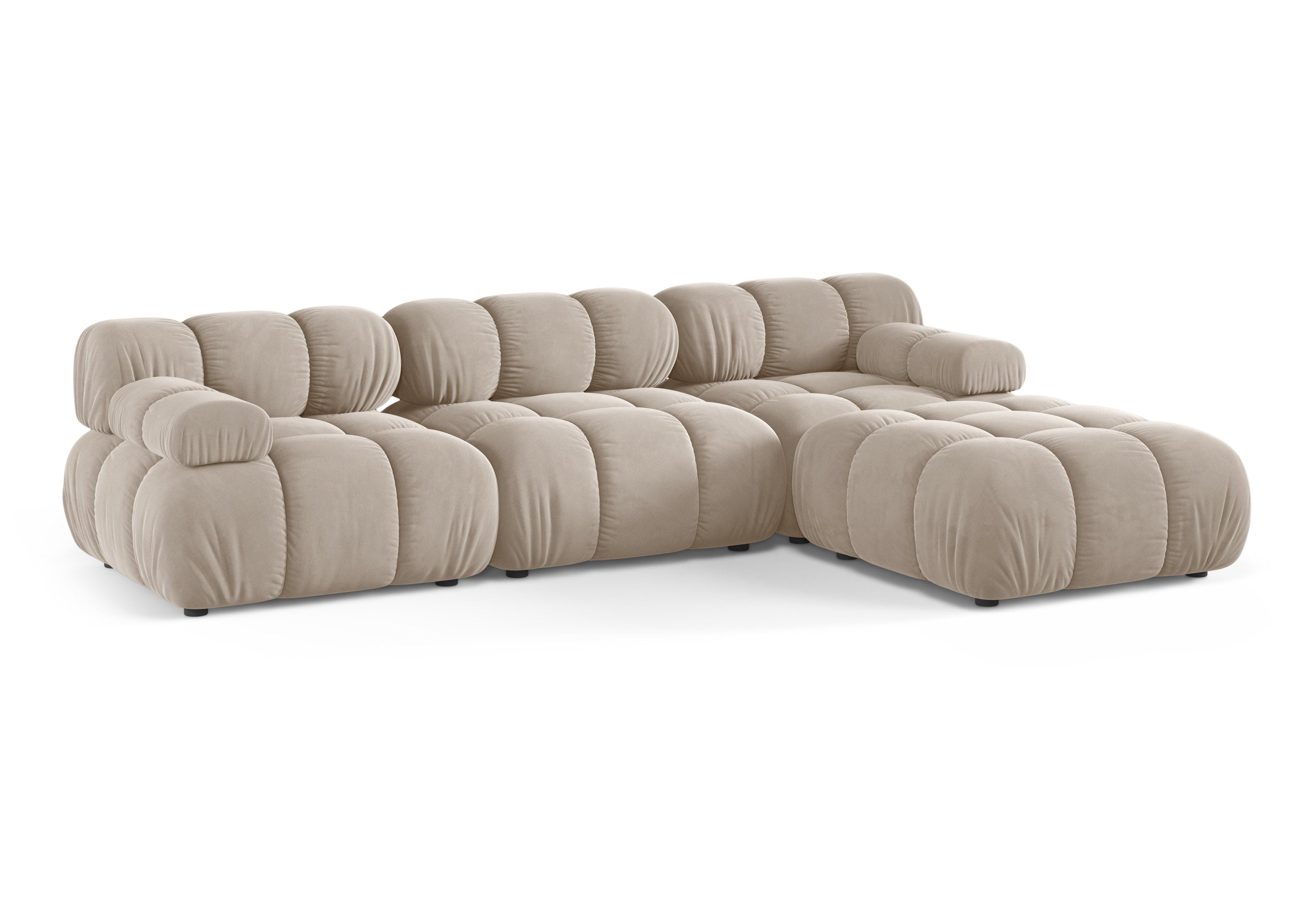 Universal Velvet Corner Sofa BELLIS Beige