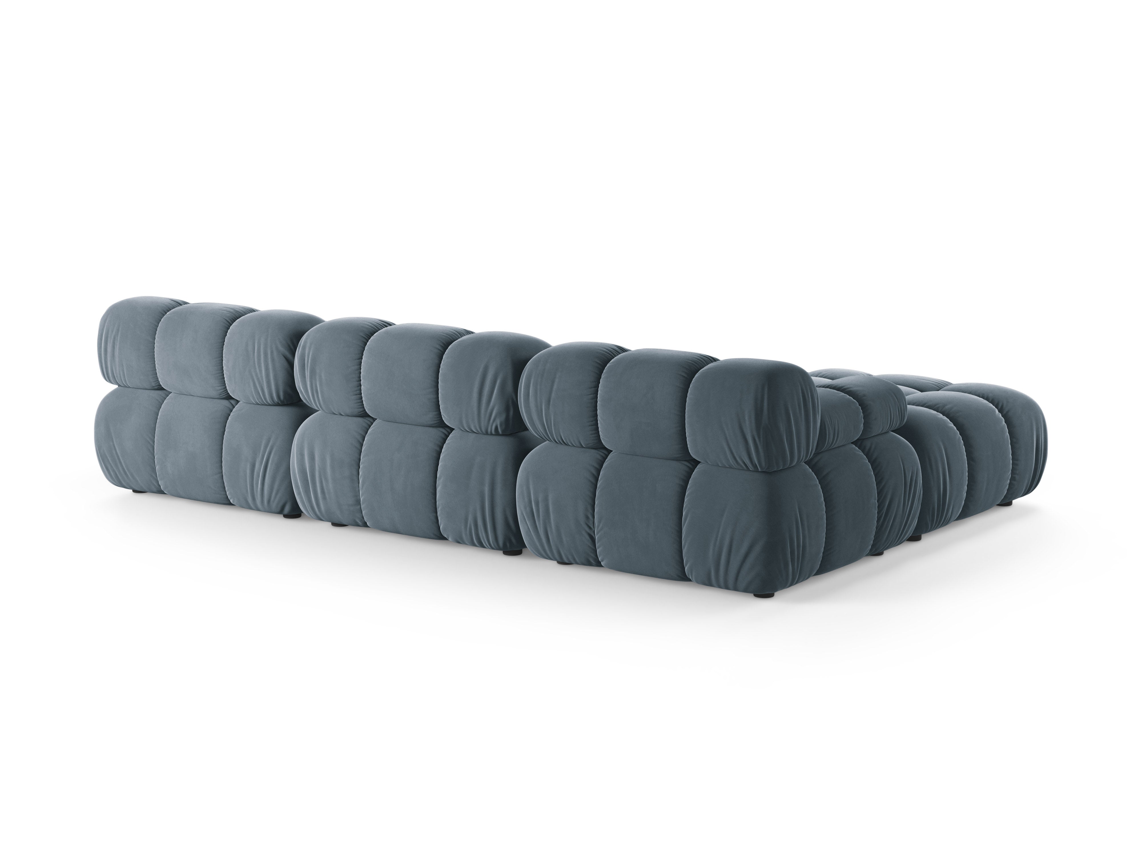 Universal velvet corner sofa BELLIS in blue