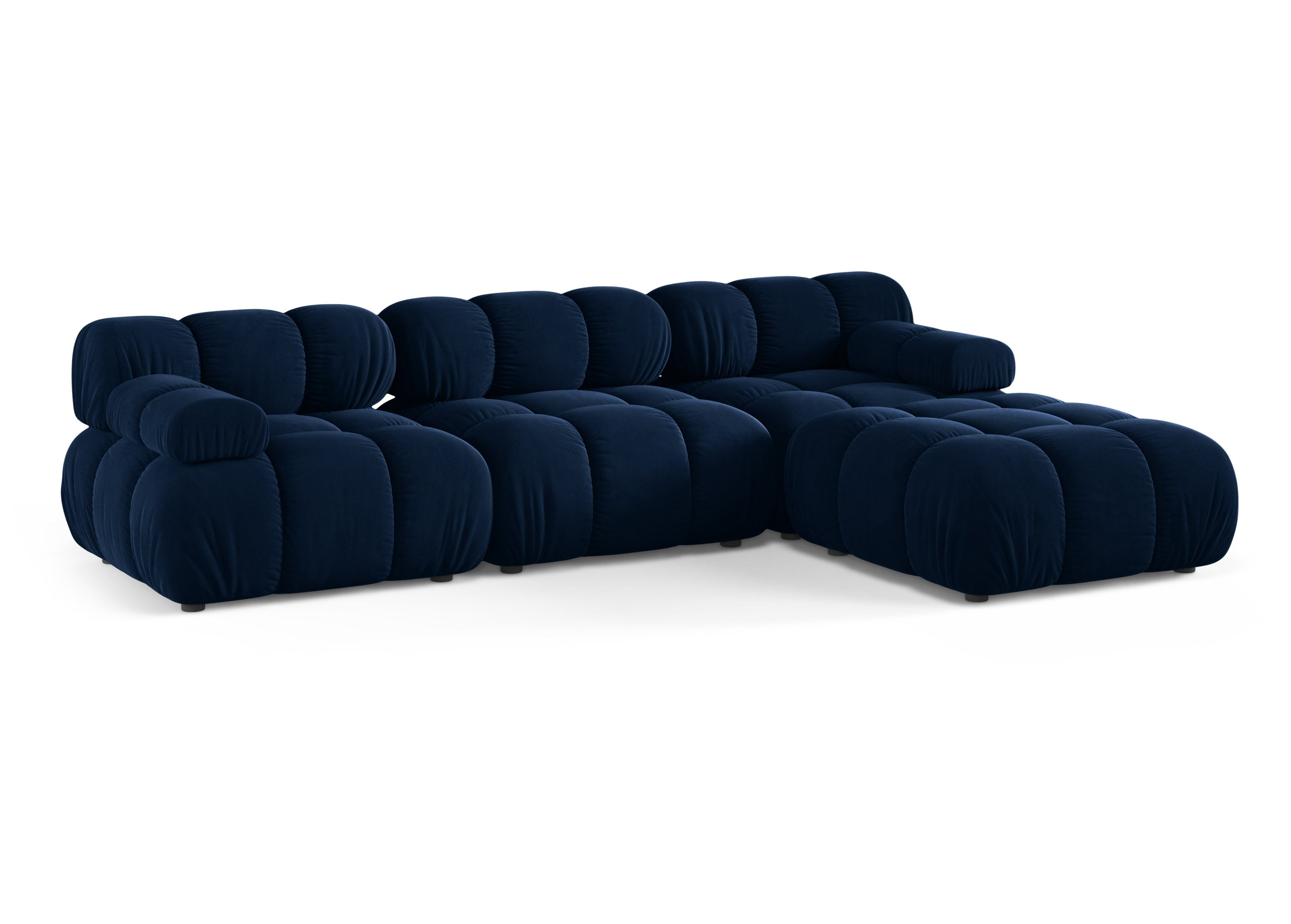Universal velvet corner sofa BELLIS in royal blue