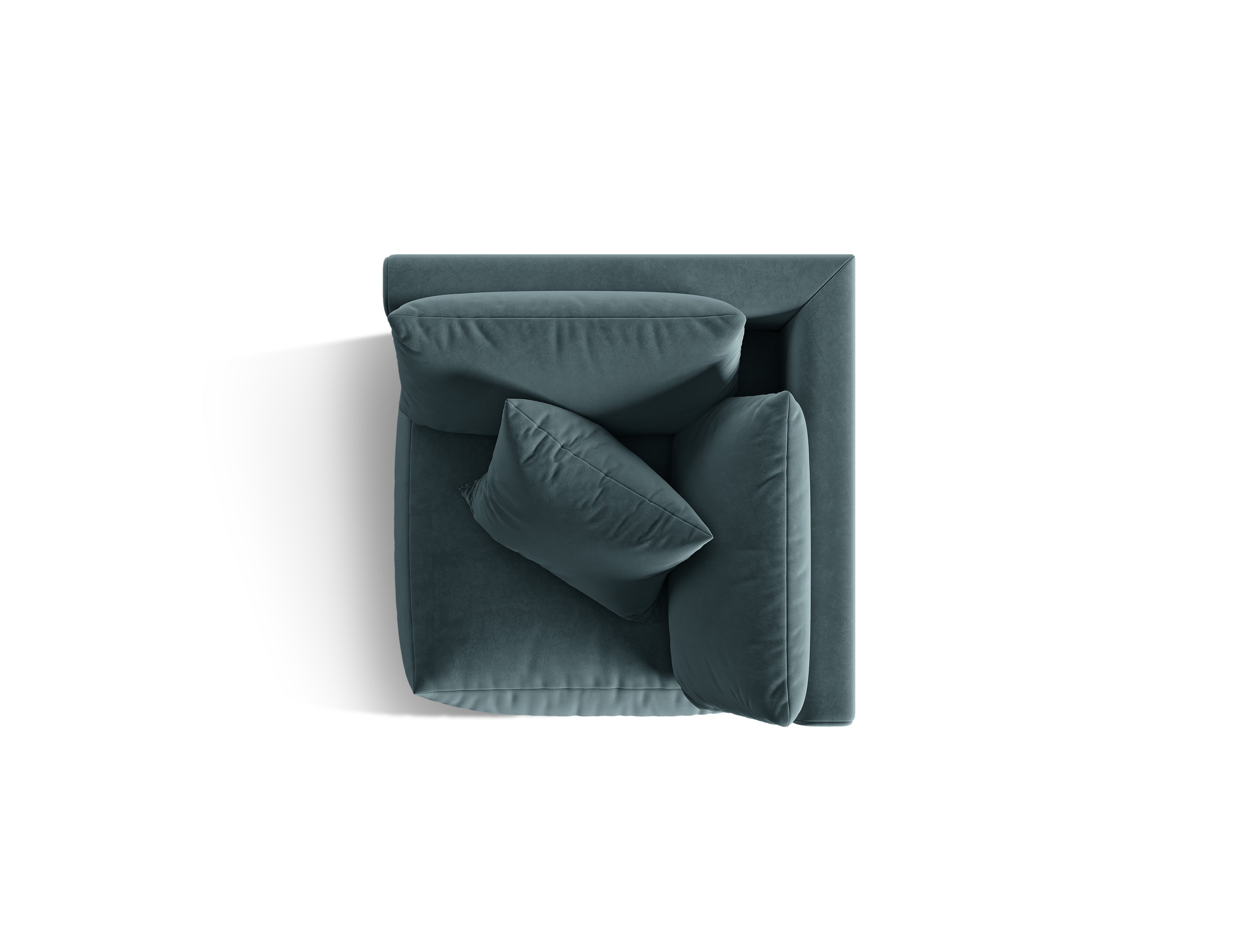 Velvet modular sofa CHRIS - light blue corner element
