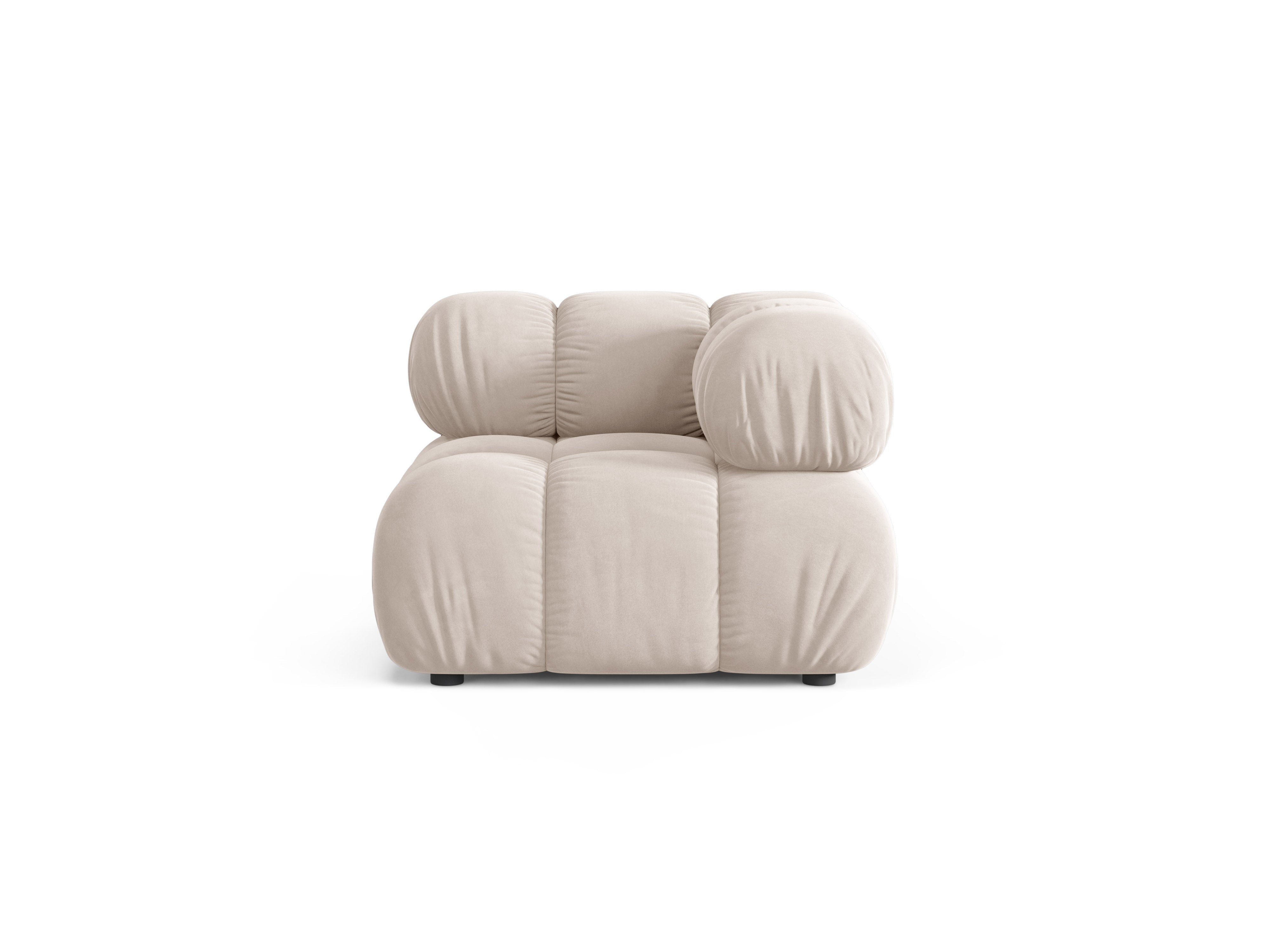 BELLIS Modular Sofa - Light Beige Velvet Corner Module