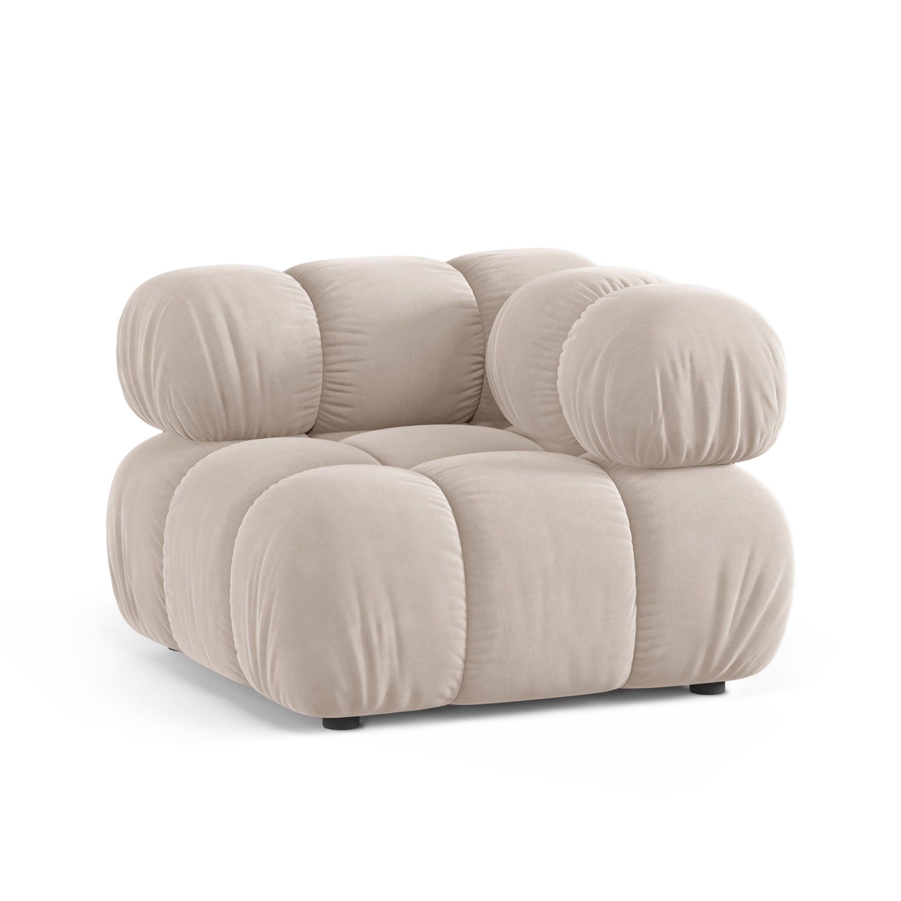 BELLIS Modular Sofa - Light Beige Velvet Corner Module