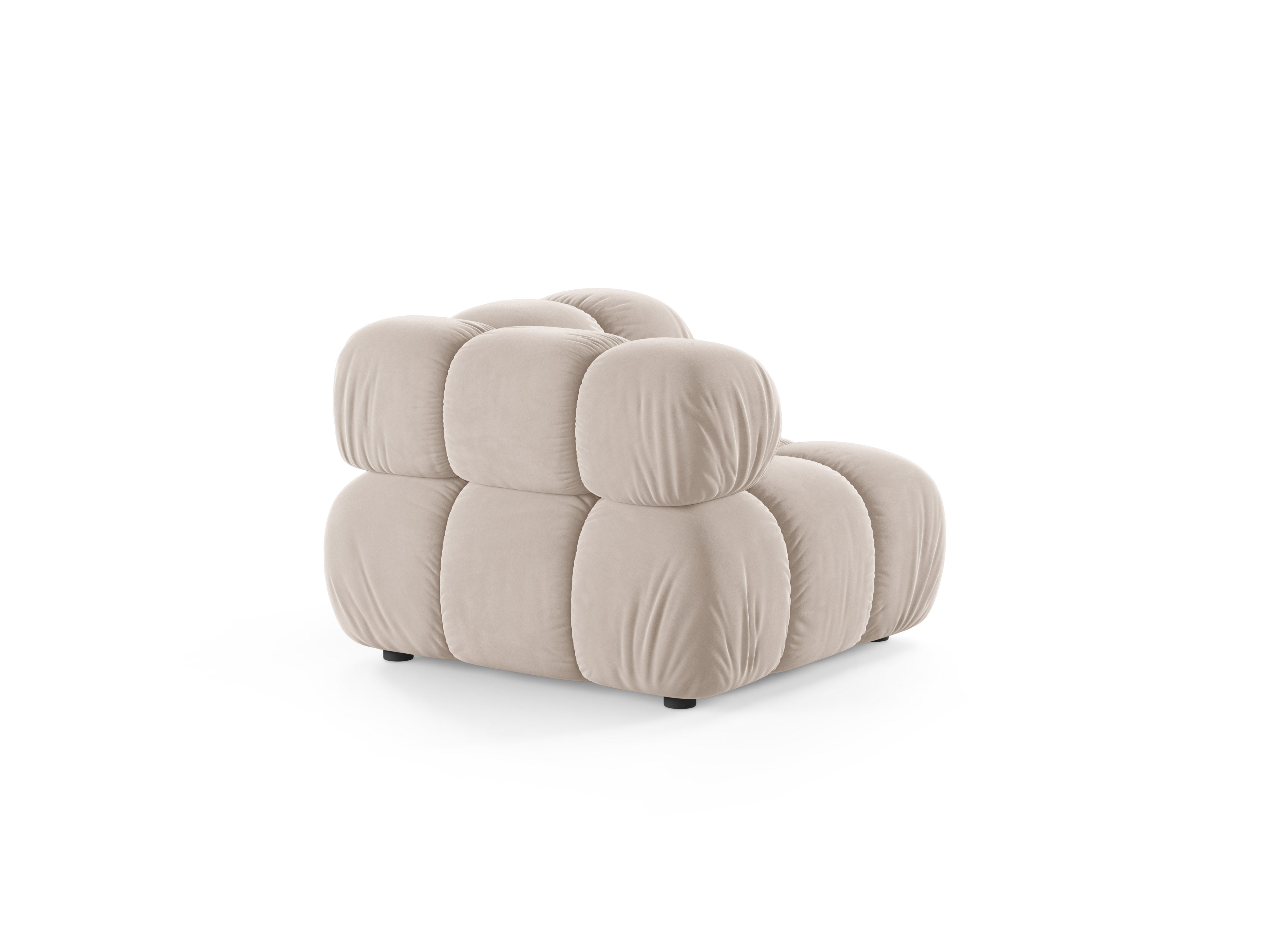 BELLIS Modular Sofa - Light Beige Velvet Corner Module