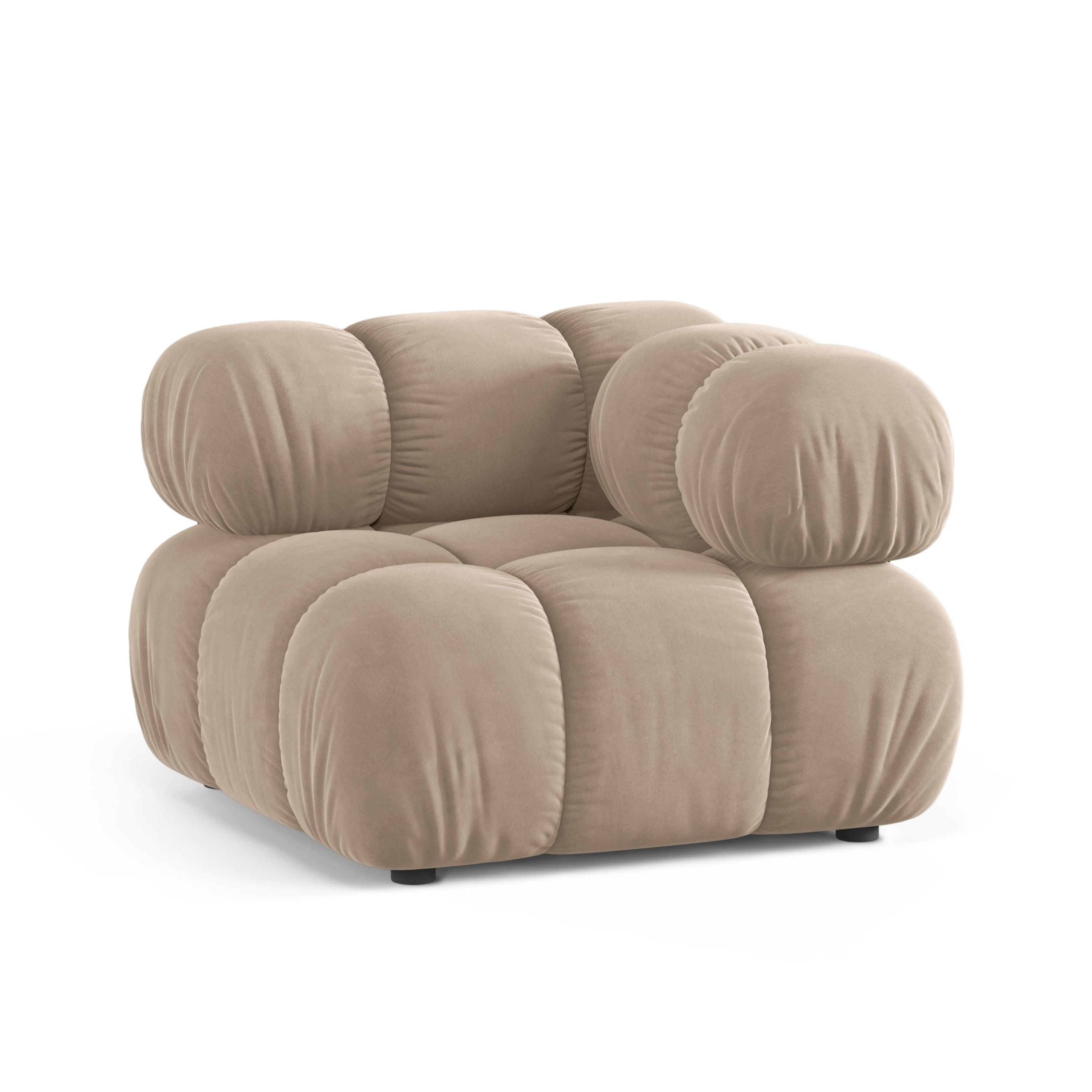 BELLIS Modular Sofa - Beige Velvet Corner Module