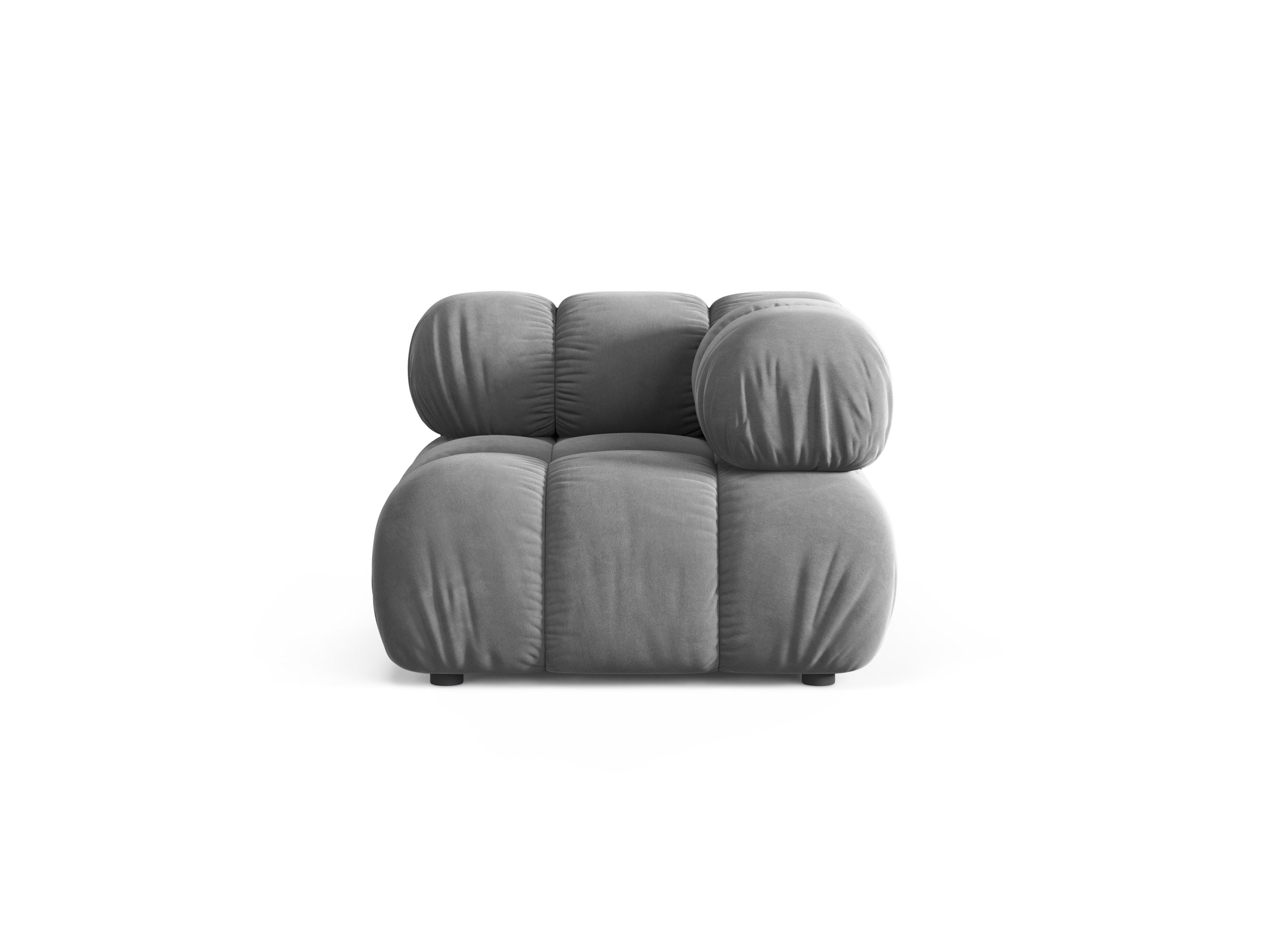 BELLIS Modular Sofa - Gray Velvet Corner Module