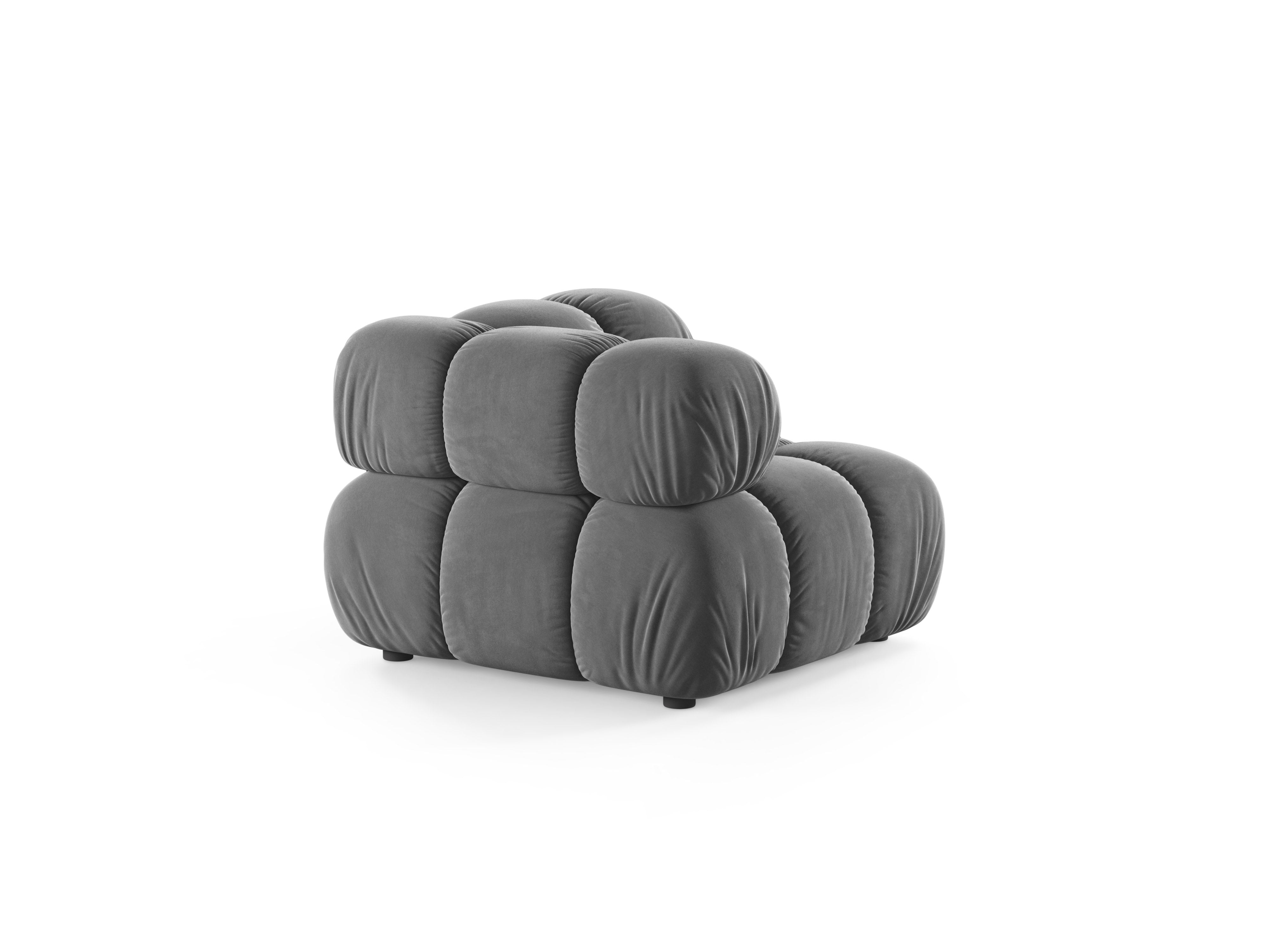 BELLIS Modular Sofa - Gray Velvet Corner Module