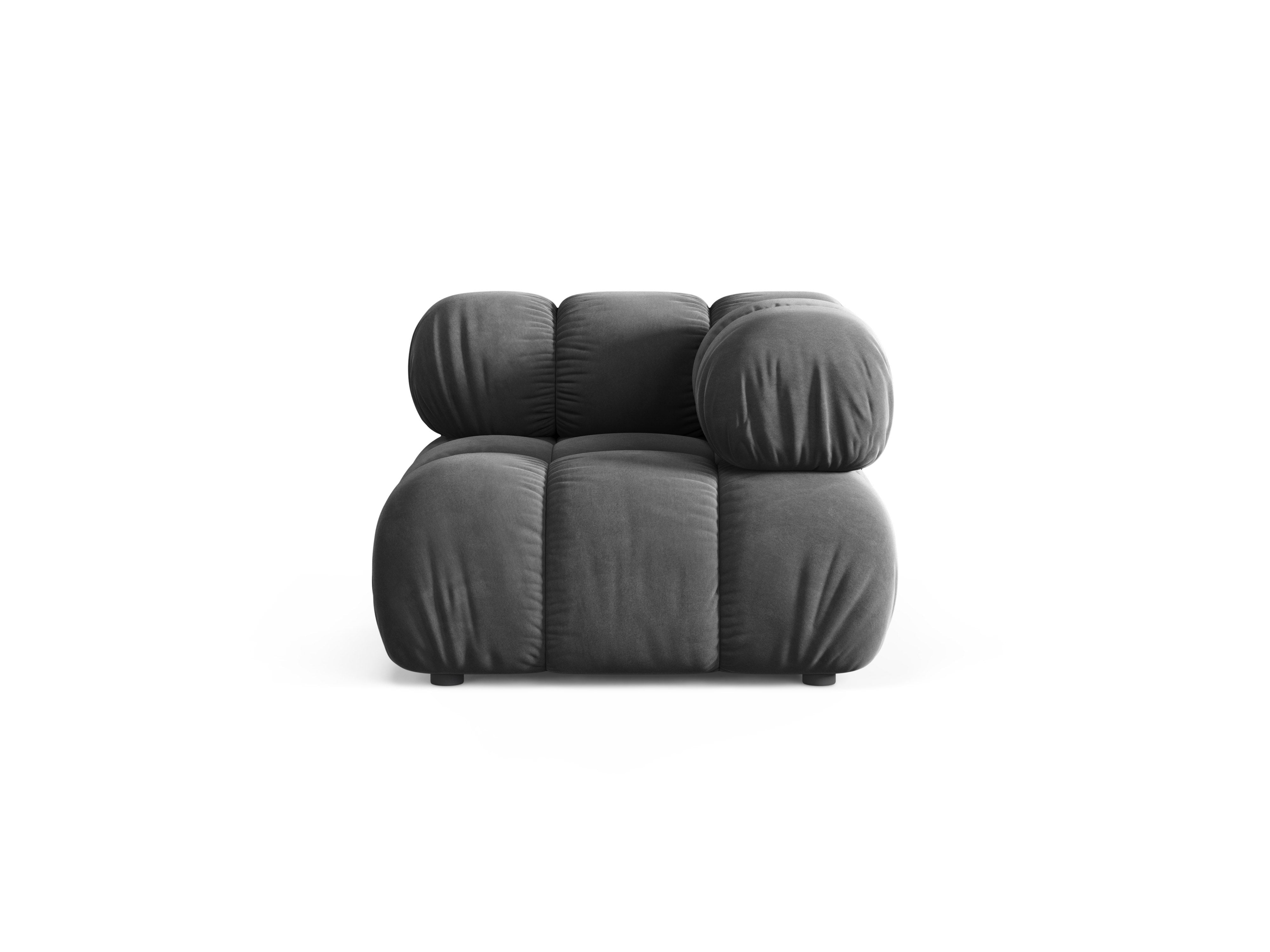 BELLIS Modular Sofa - Dark Gray Velvet Corner Module