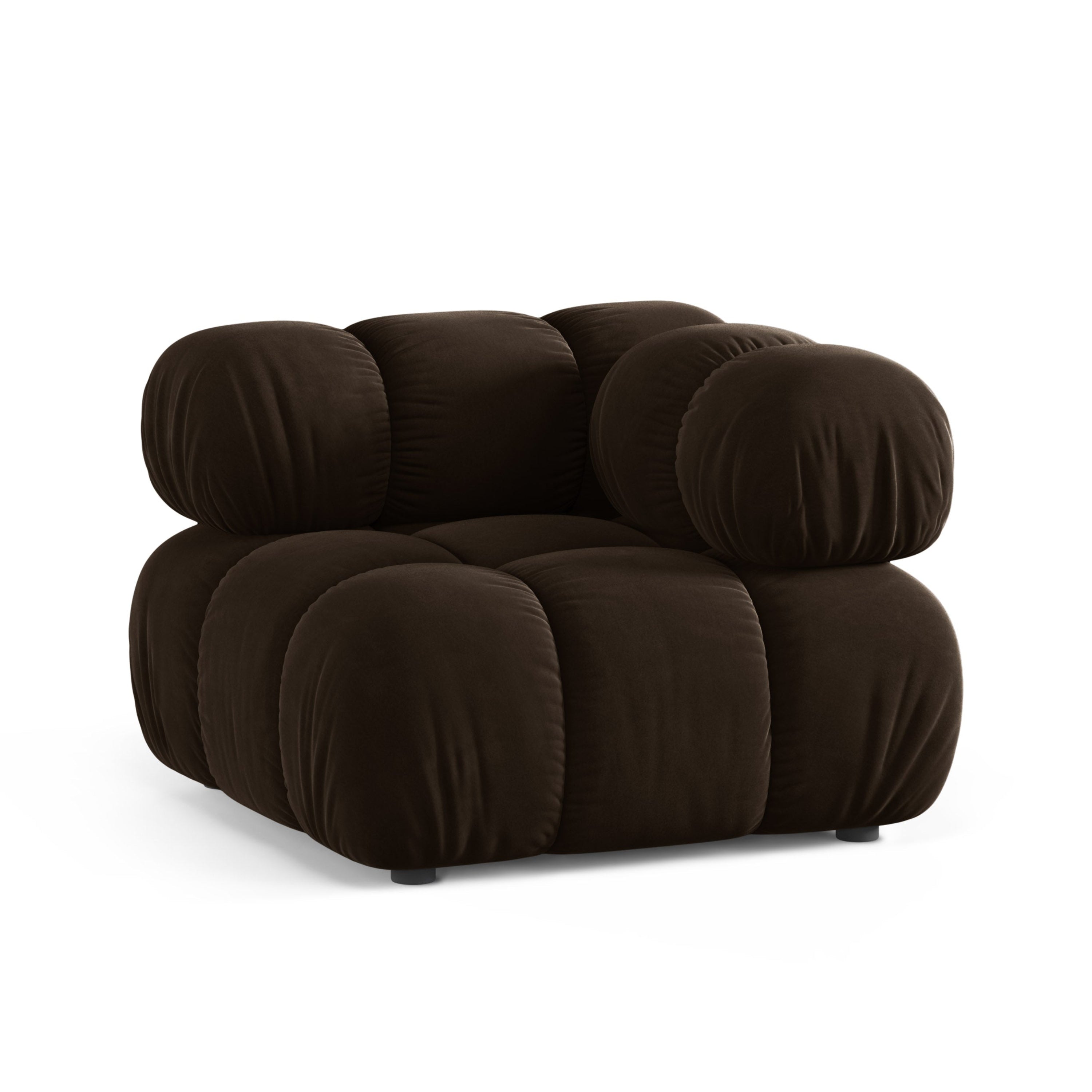 BELLIS Velvet Modular Sofa - Chocolate Corner Module