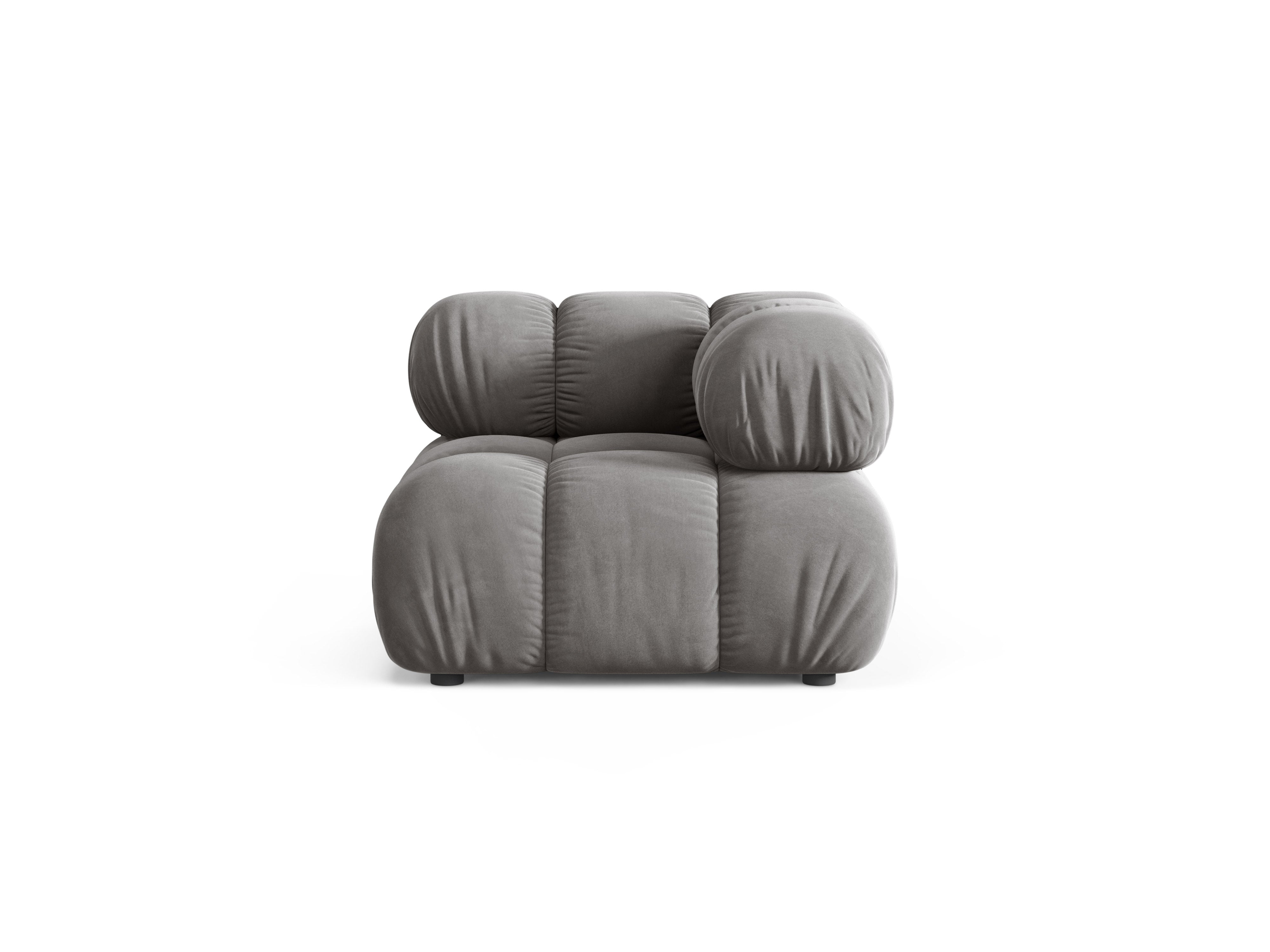 BELLIS Velvet Modular Sofa - Gray Corner Module