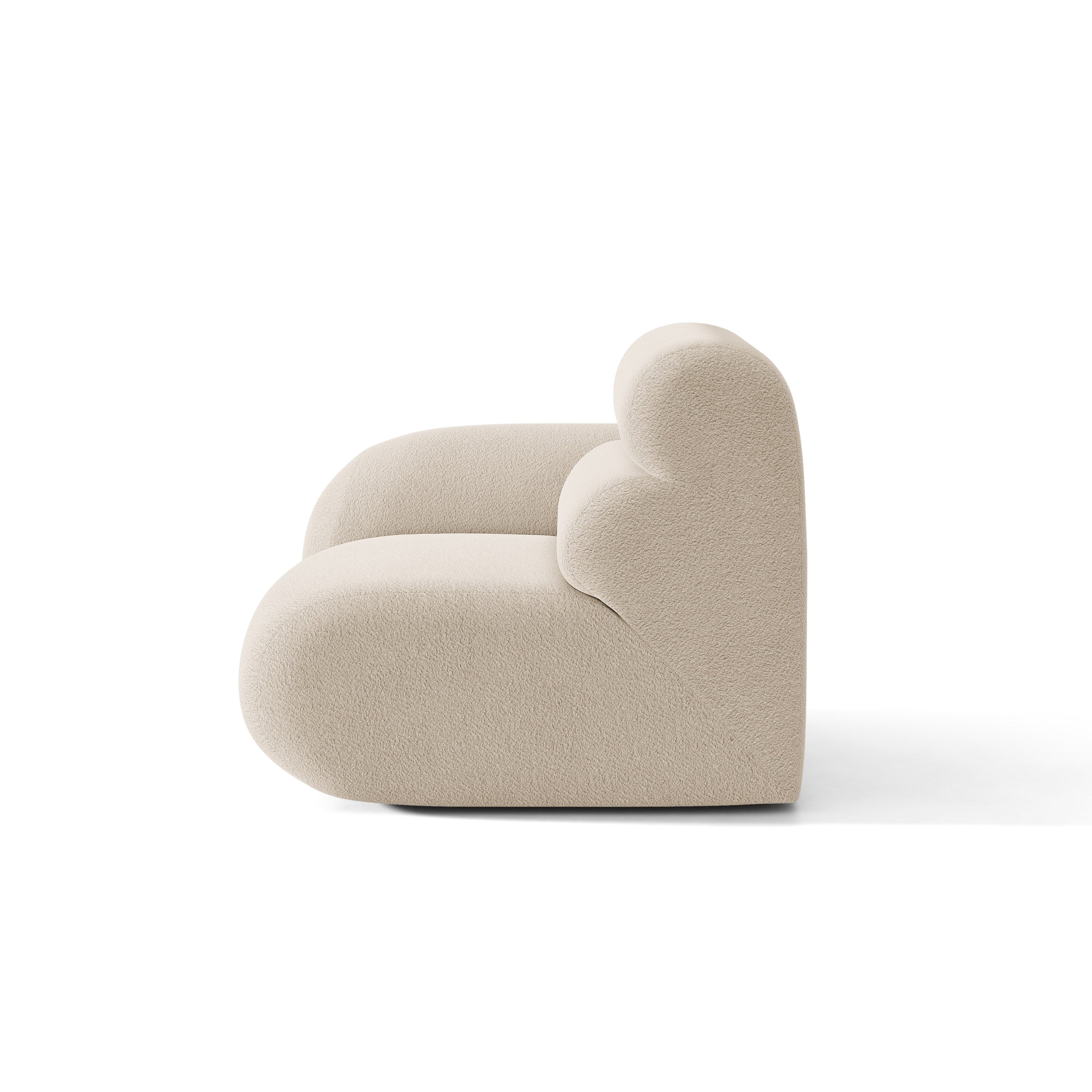 NEO Modular Sofa - Left Module in Beige Boucle