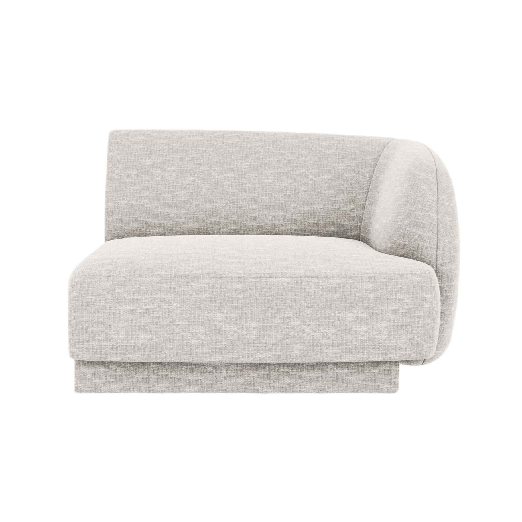 MILEY Modular Sofa - Right Module Light Gray Silky Chenille