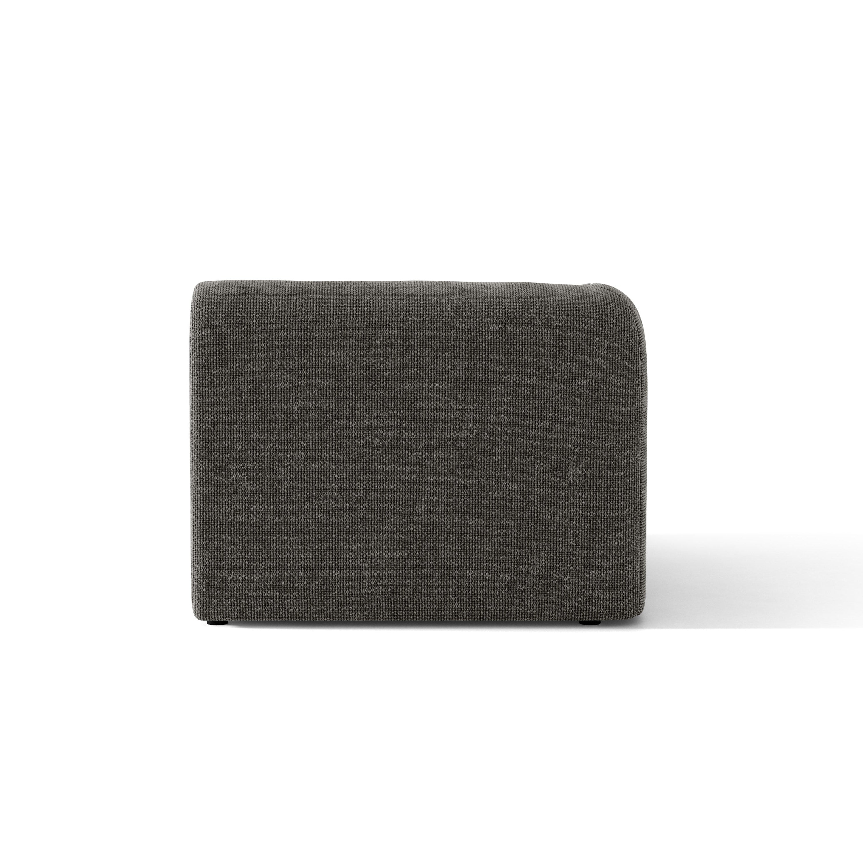 Sofa modułowa MILEY - moduł lewostronny szary szenil jedwabisty do salonu – Micadoni