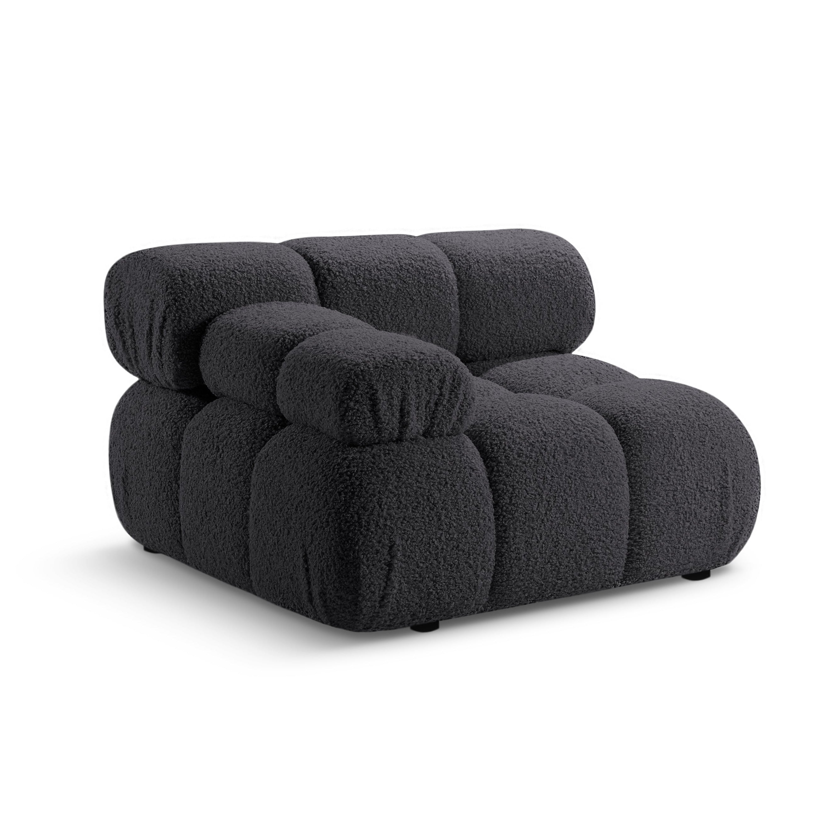 BELLIS Modular Sofa - Left-Arm Graphite Boucle Module