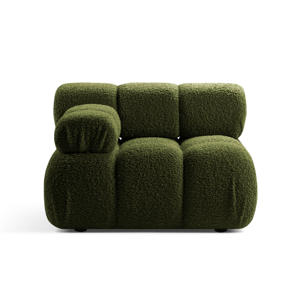 BELLIS Modular Sofa - Left-Arm Green Boucle Module