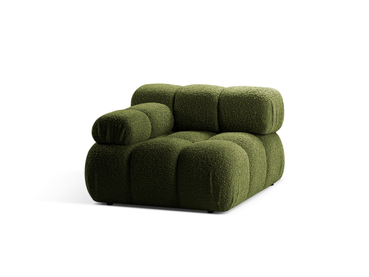 BELLIS Modular Sofa - Left-Arm Green Boucle Module
