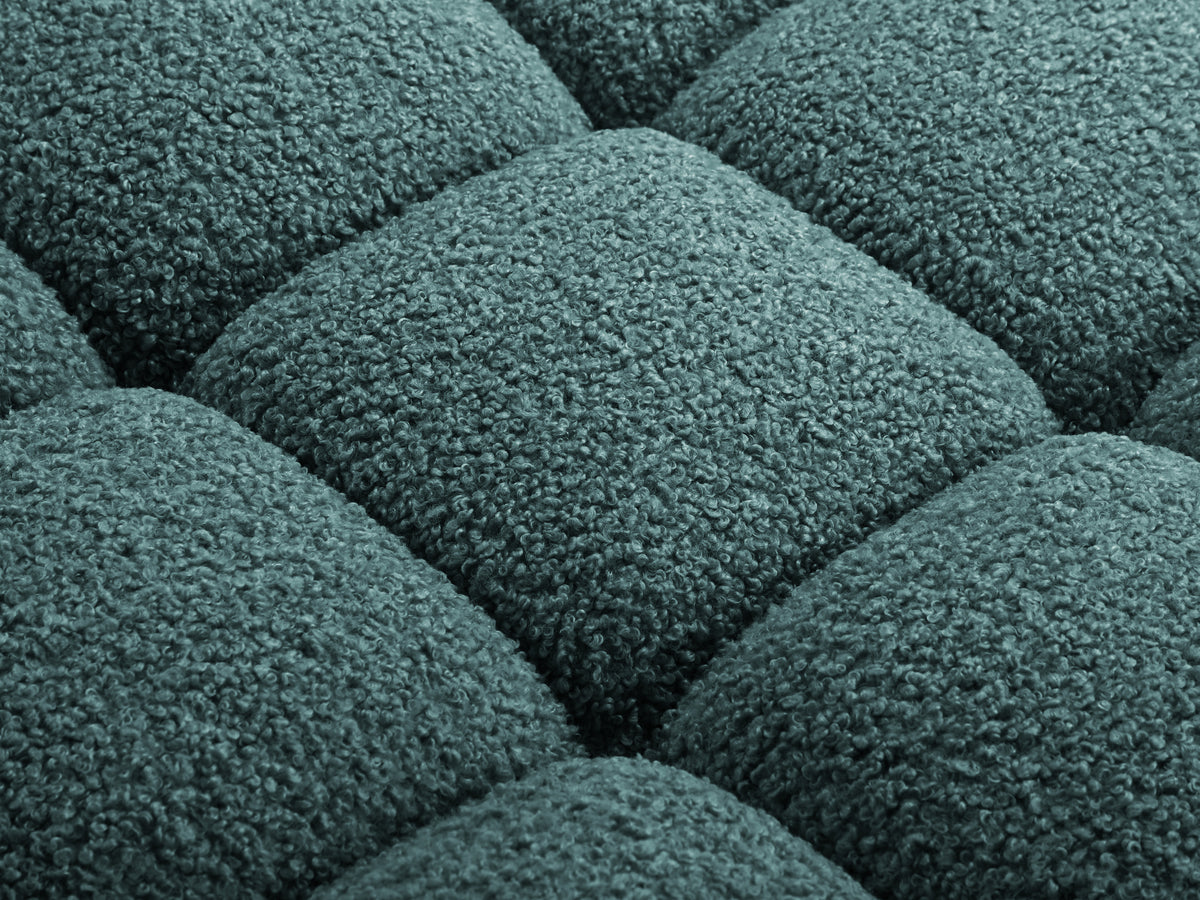 BELLIS Modular Sofa - Left-Arm Module in Petrol Blue Boucle