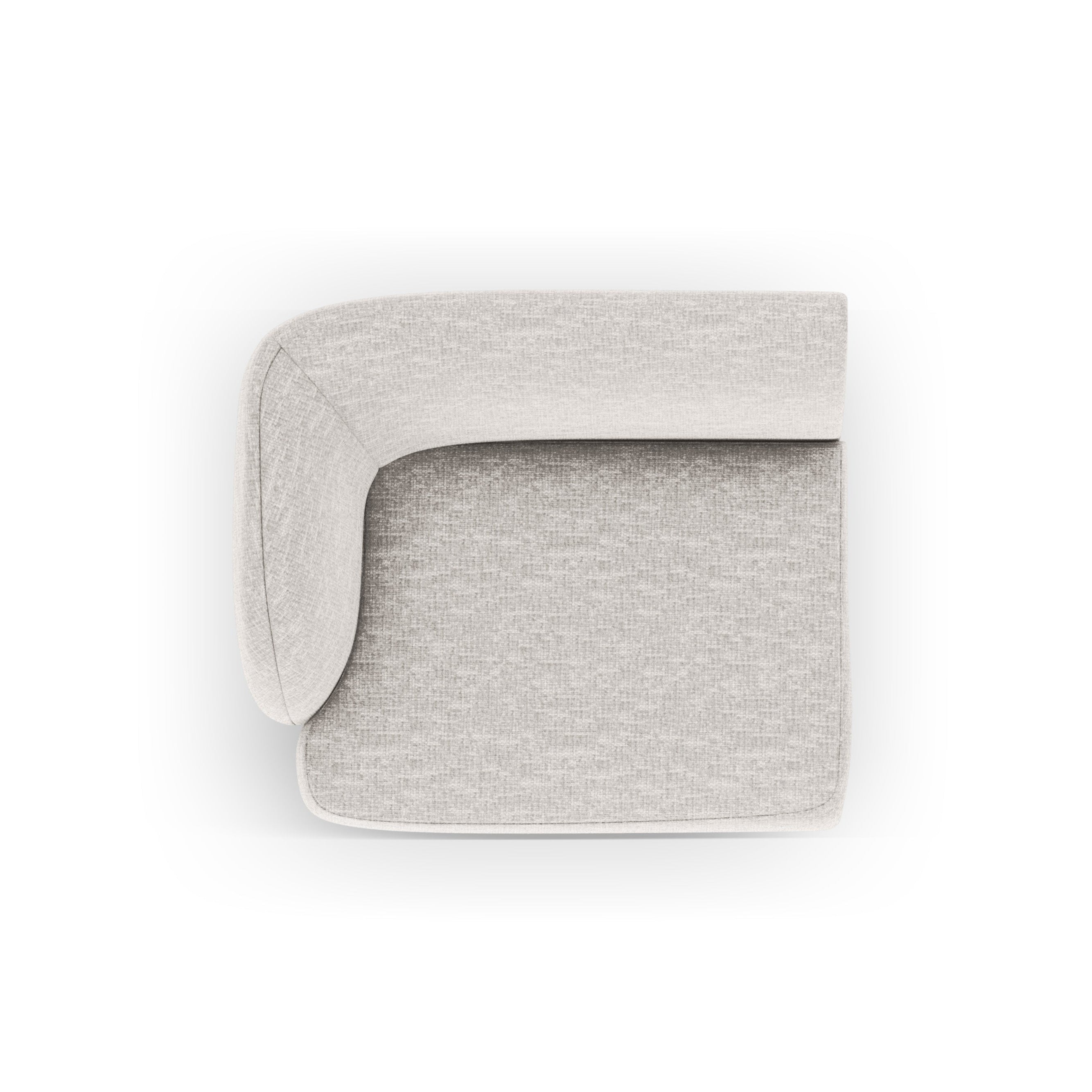 MILEY Modular Sofa - Left-Side Module in Gray Chenille