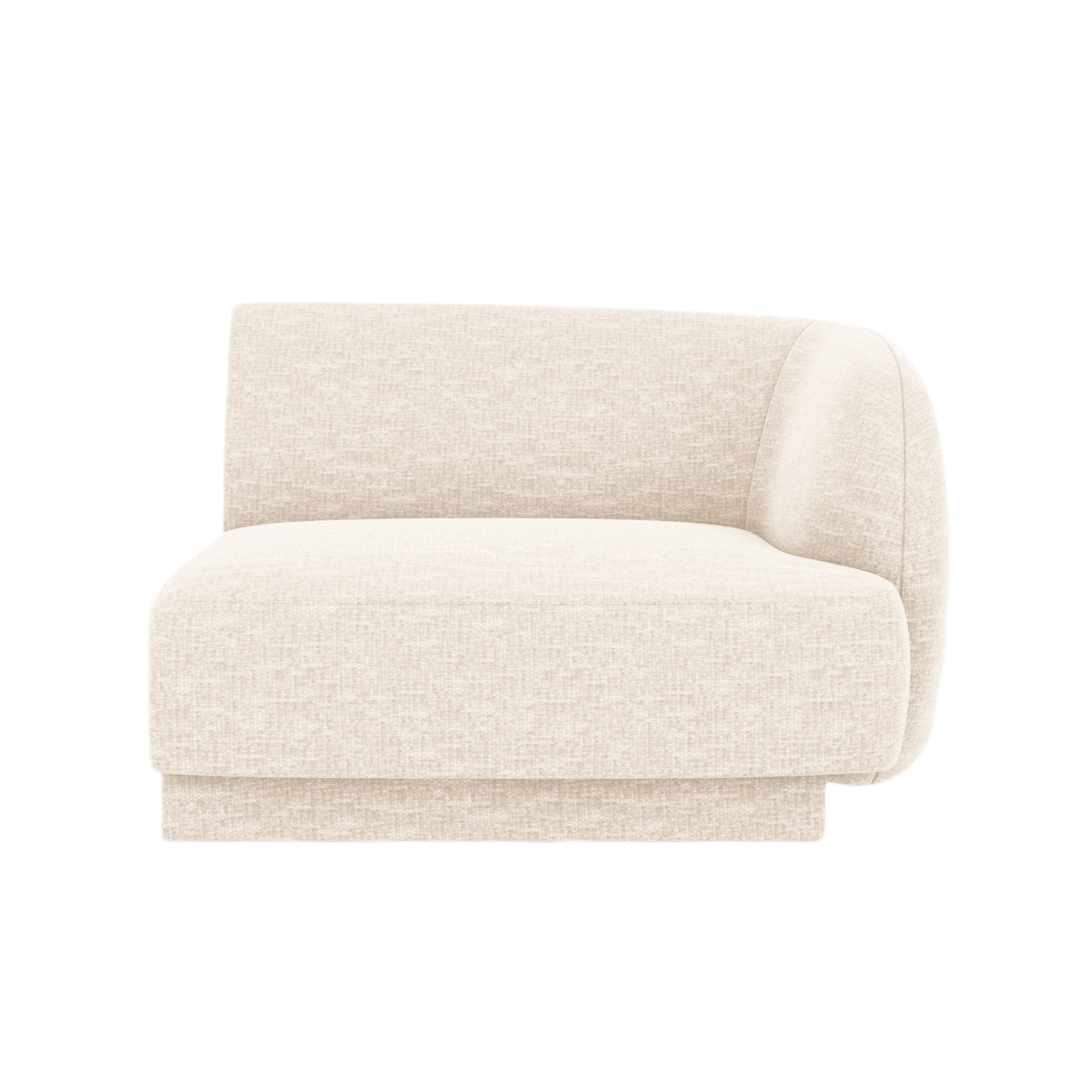 Modulares Sofa - rechter Modul MILEY Elfenbein Chenille