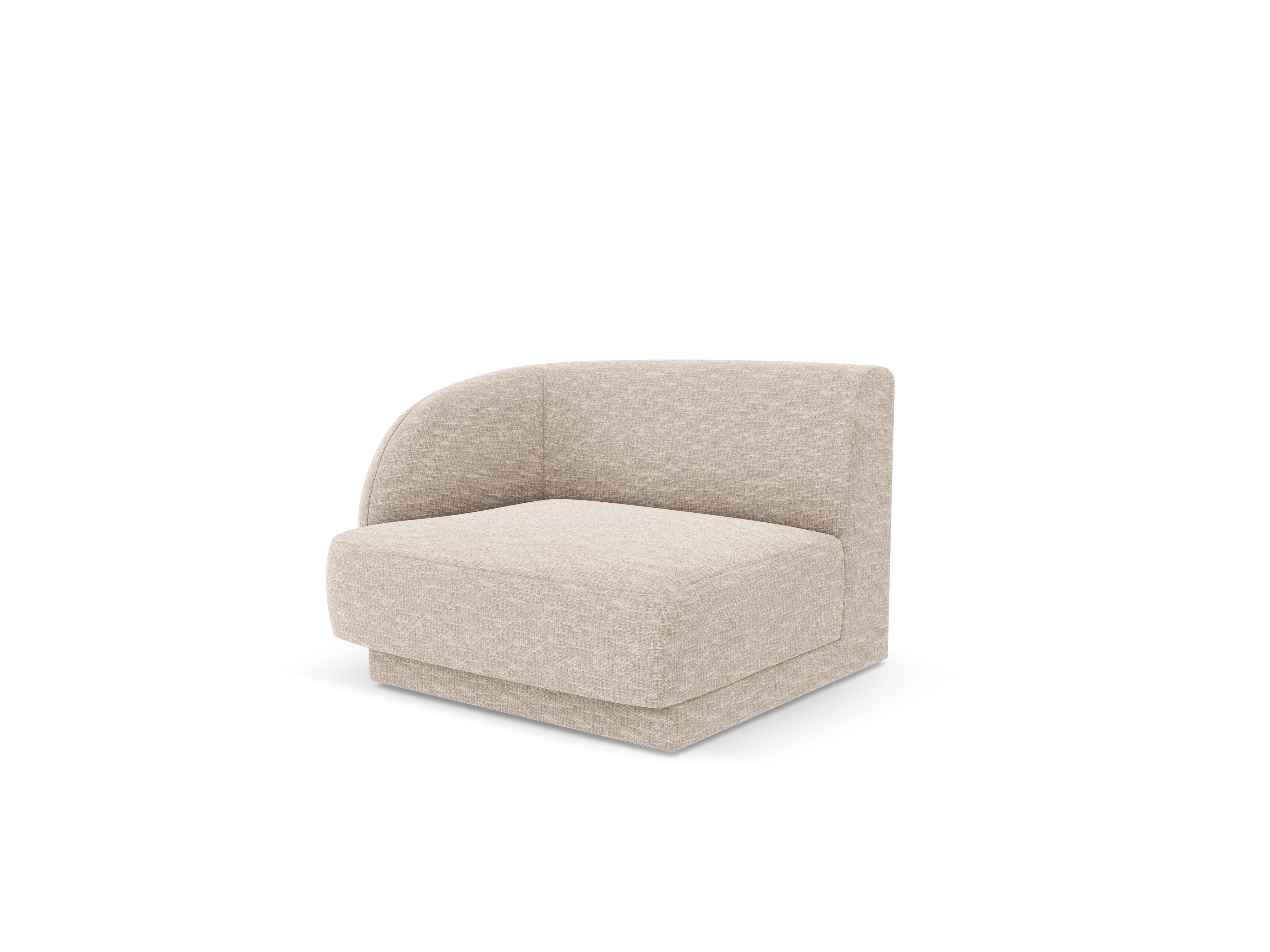 Modulares Sofa - Linkes Modul MILEY in beigem Chenille