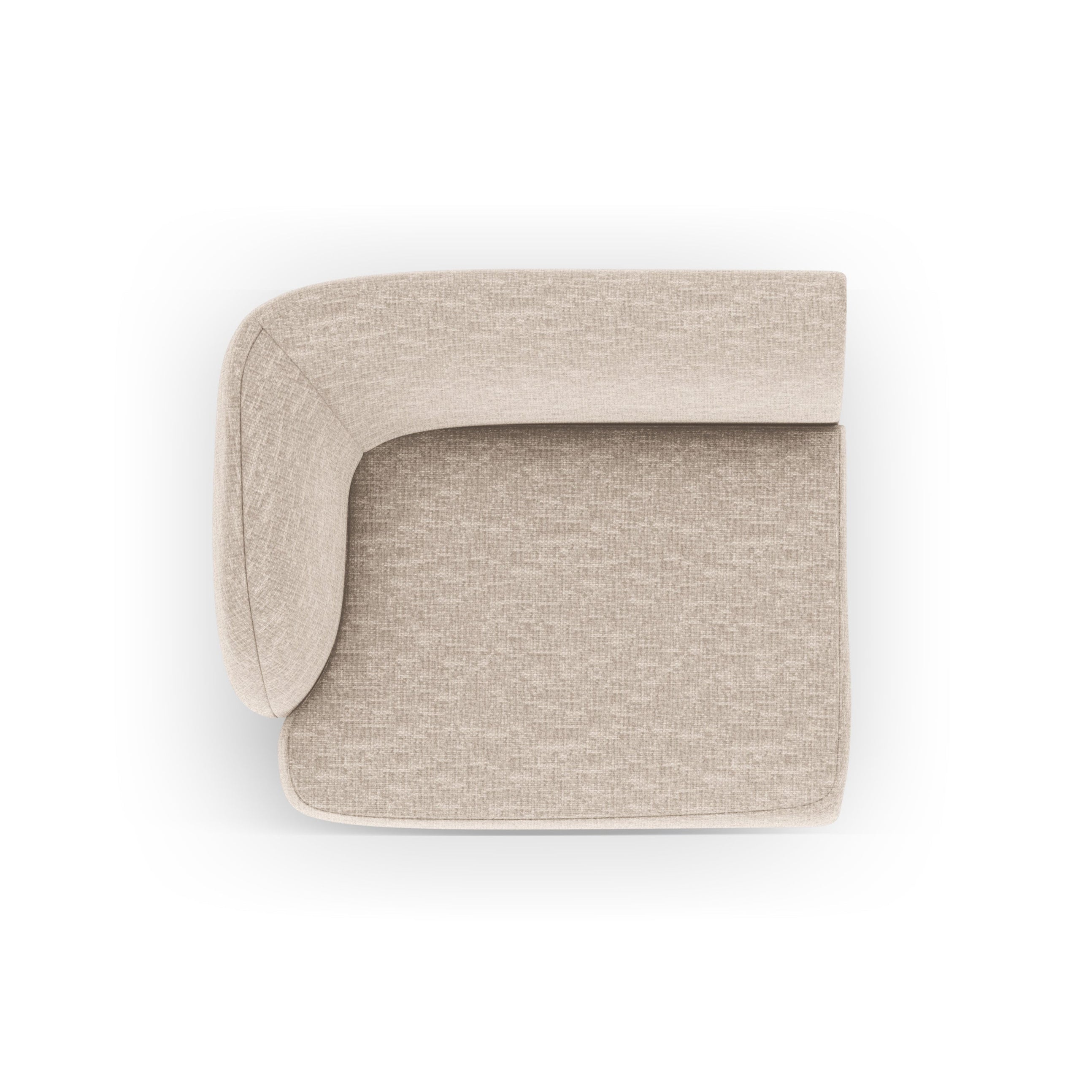 Modulares Sofa - Linkes Modul MILEY in beigem Chenille