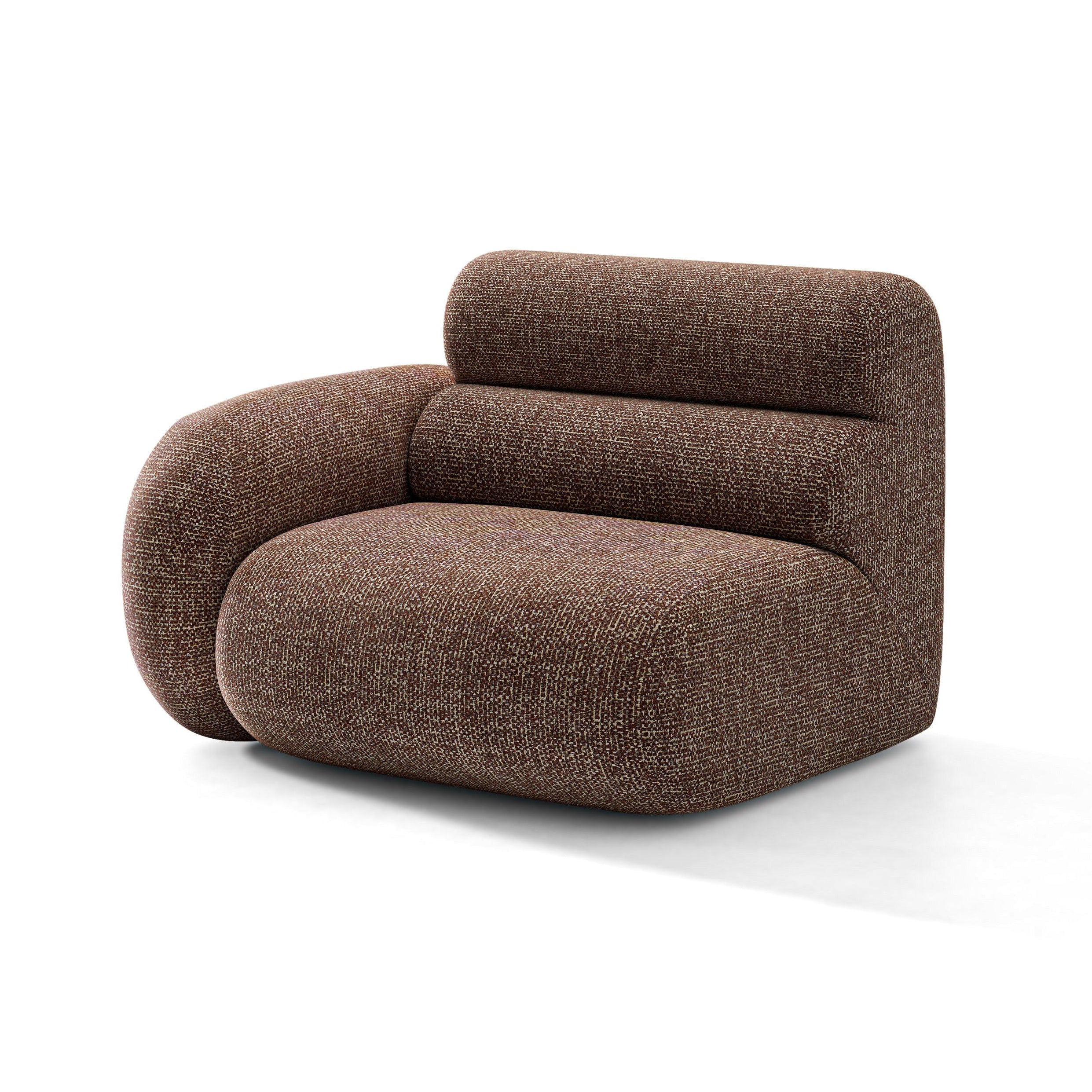NEO Modular Sofa - Left-Side Module in Brown Melange