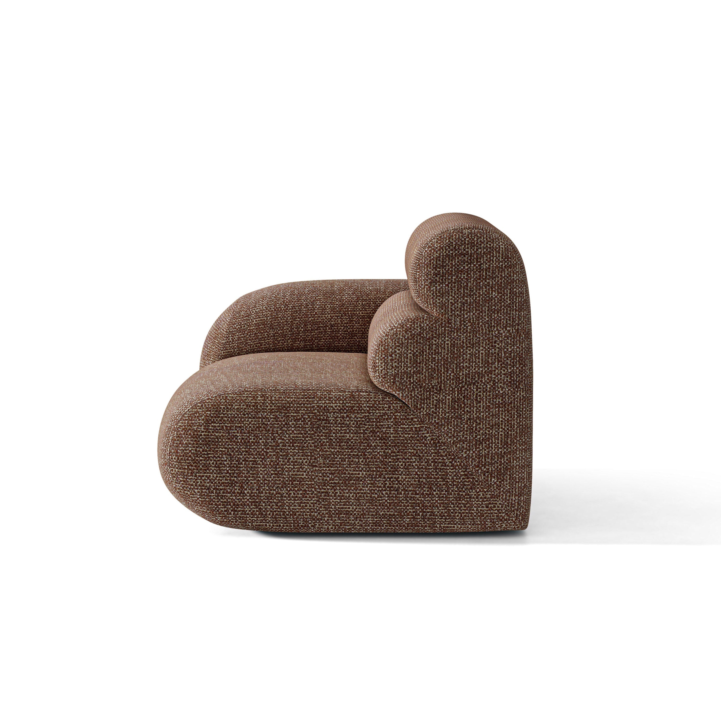 NEO Modular Sofa - Left-Side Module in Brown Melange