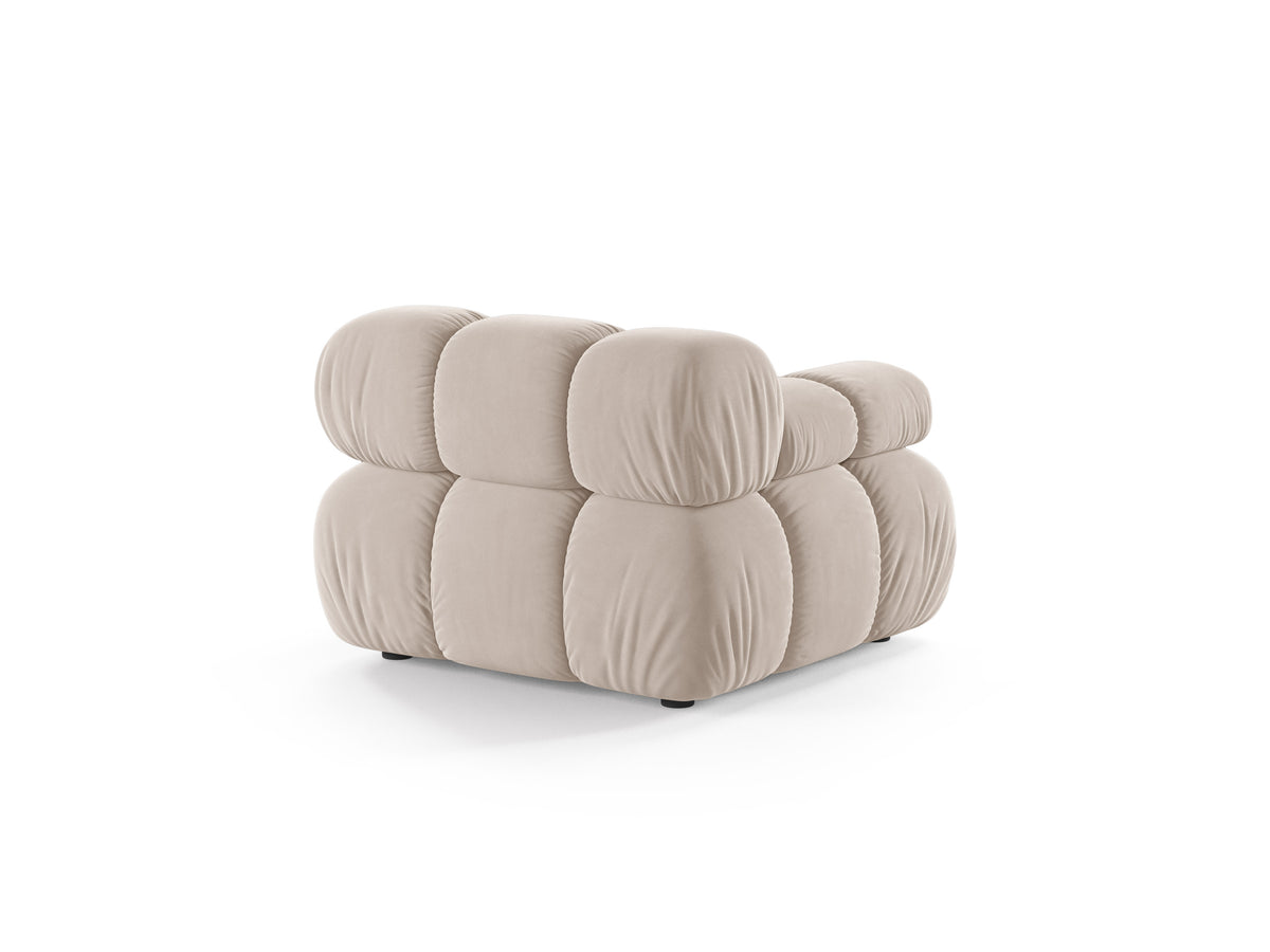 BELLIS Modular Sofa - Left-Arm Module in Light Beige Velvet
