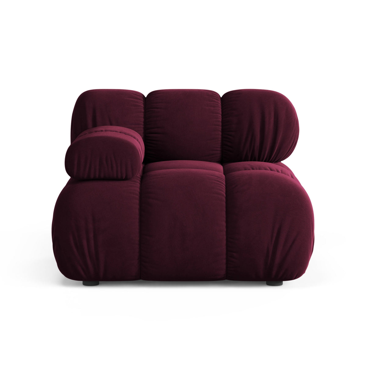 BELLIS Modular Sofa - Left-Arm Module in Burgundy Velvet