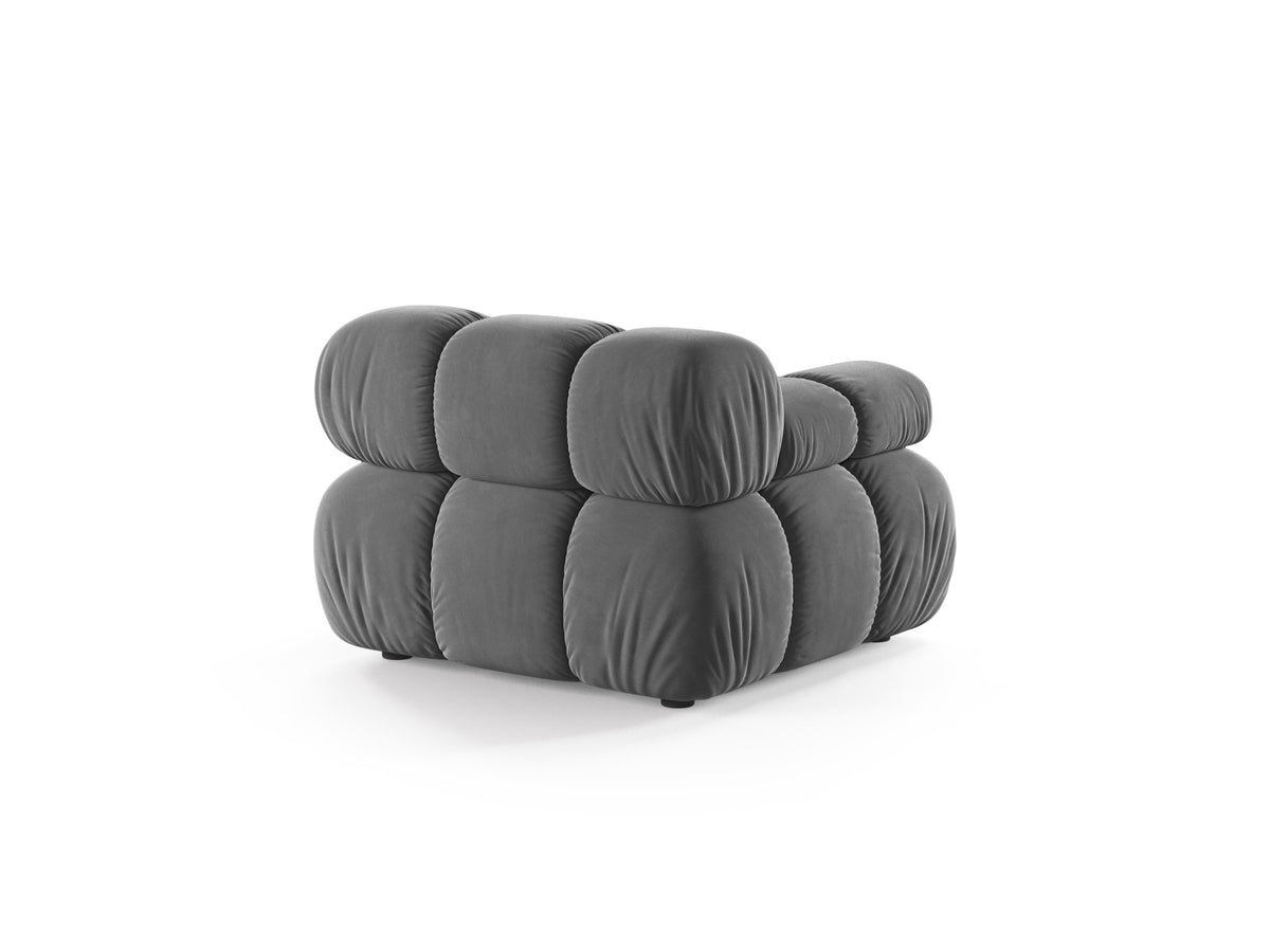 BELLIS Modular Sofa - Left-Arm Module in Gray Velvet
