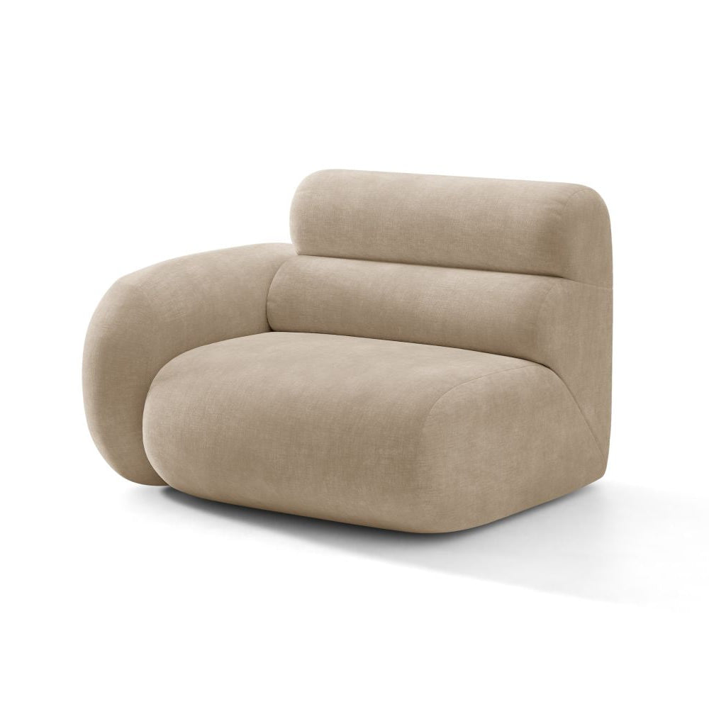 NEO Modular Sofa - Left Module in Beige Chenille