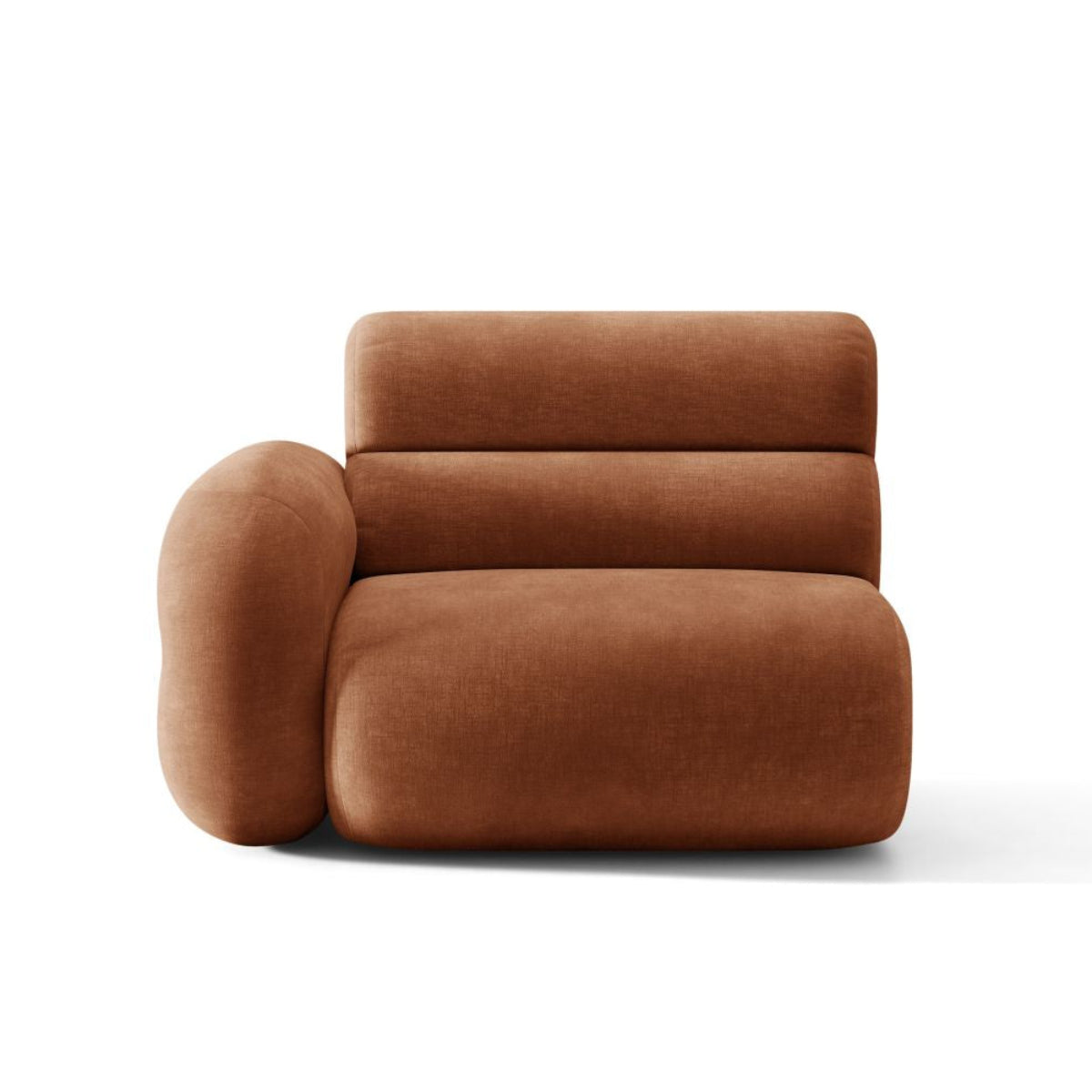 NEO Modular Sofa - Left-Arm Module in Brick Chenille