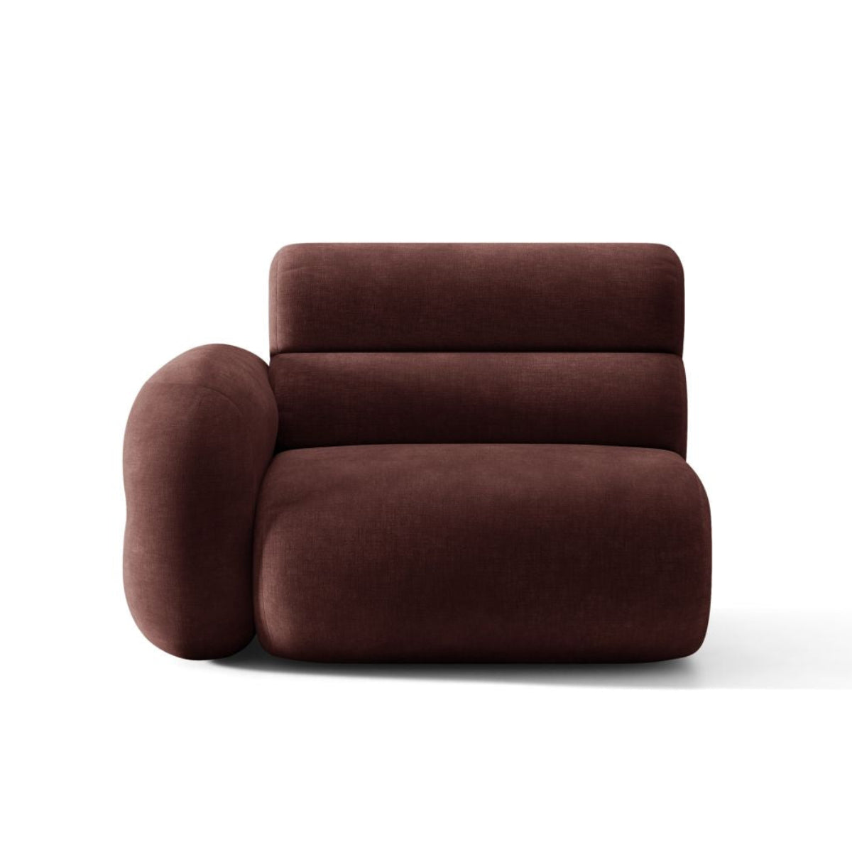 NEO Modular Sofa - Left-Arm Module in Cherry Chenille