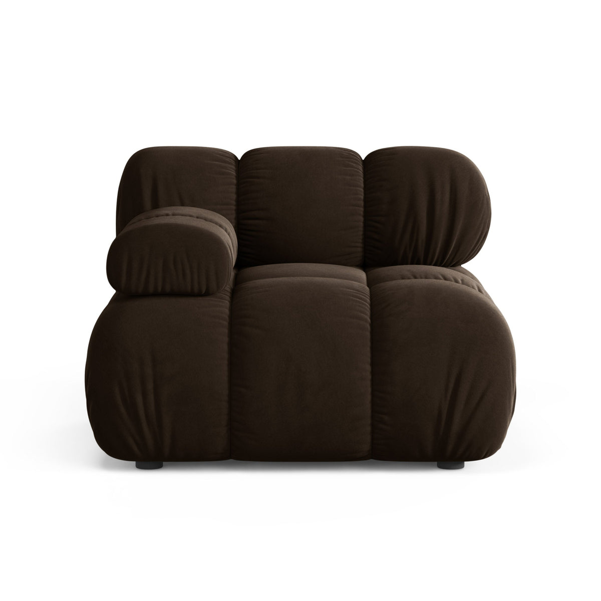 BELLIS Velvet Modular Sofa - Left-Side Chocolate Module