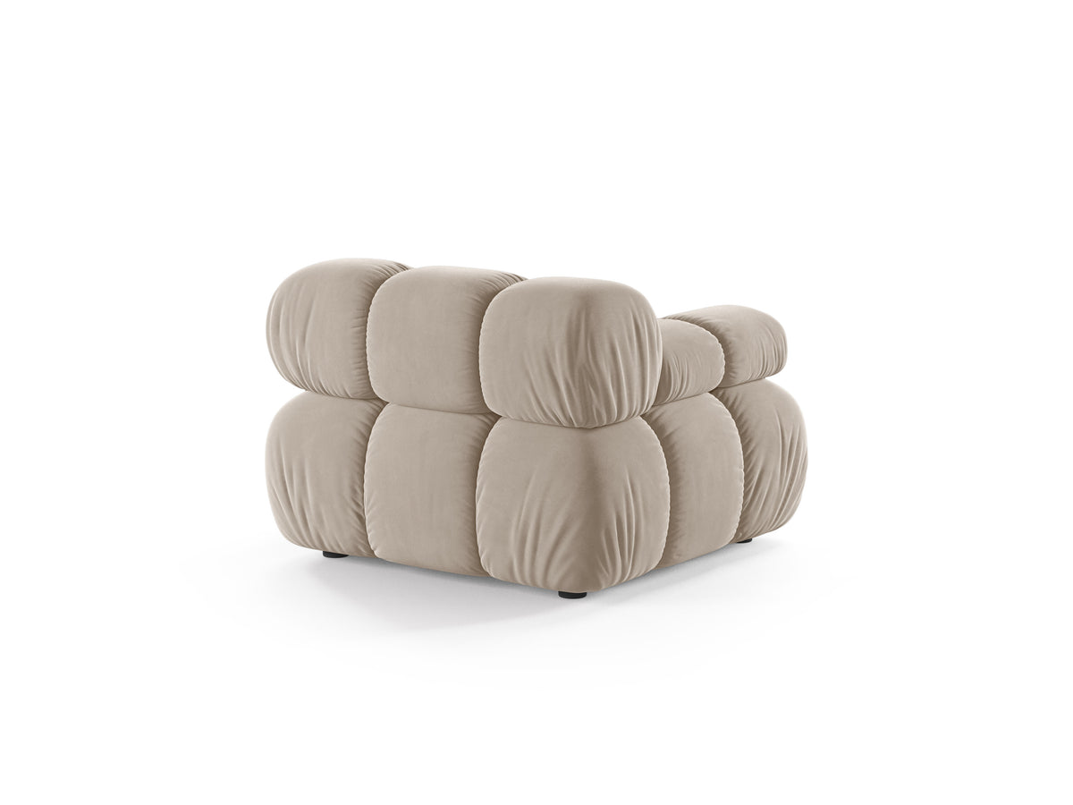 BELLIS Velvet Modular Sofa - Left-Side Module in Beige