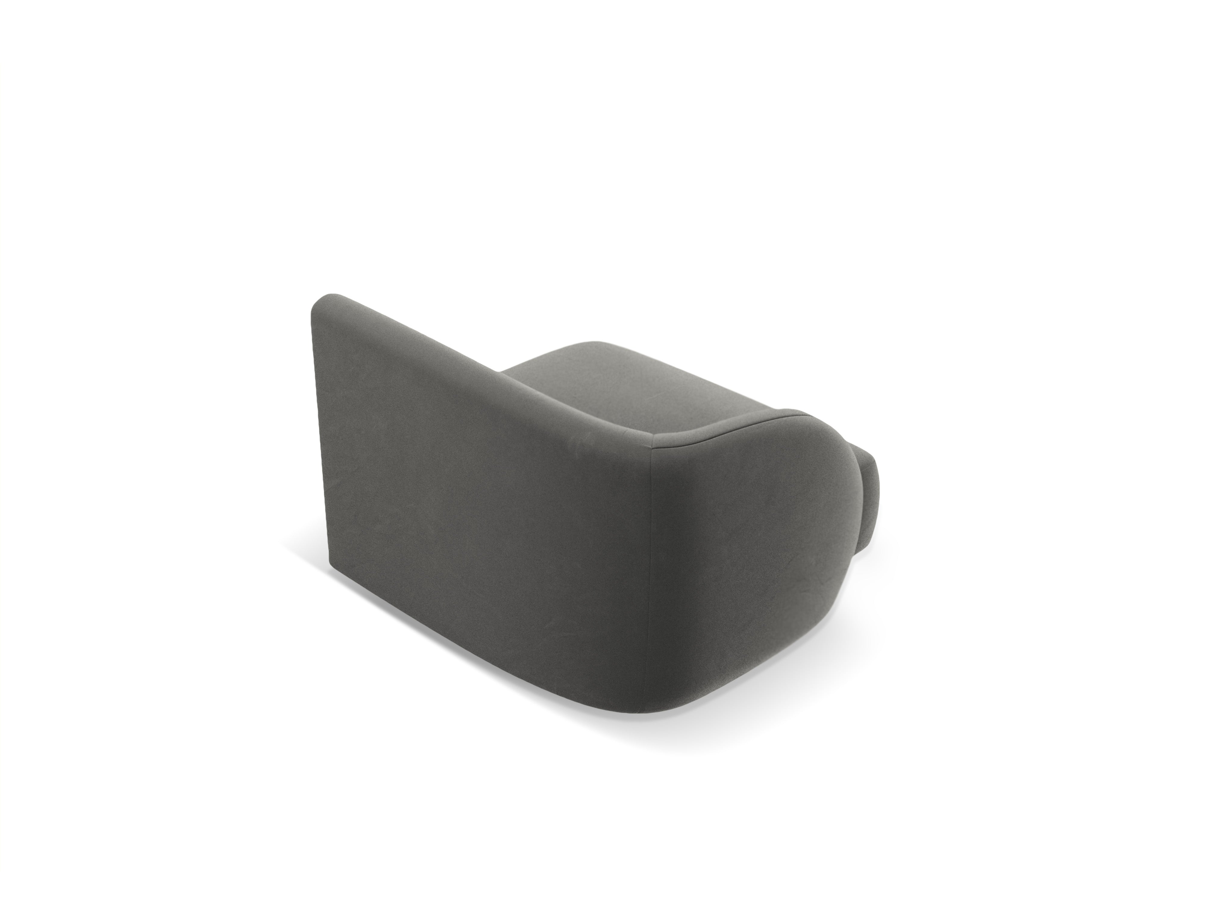 Velvet modular sofa MILEY - left-side module light gray