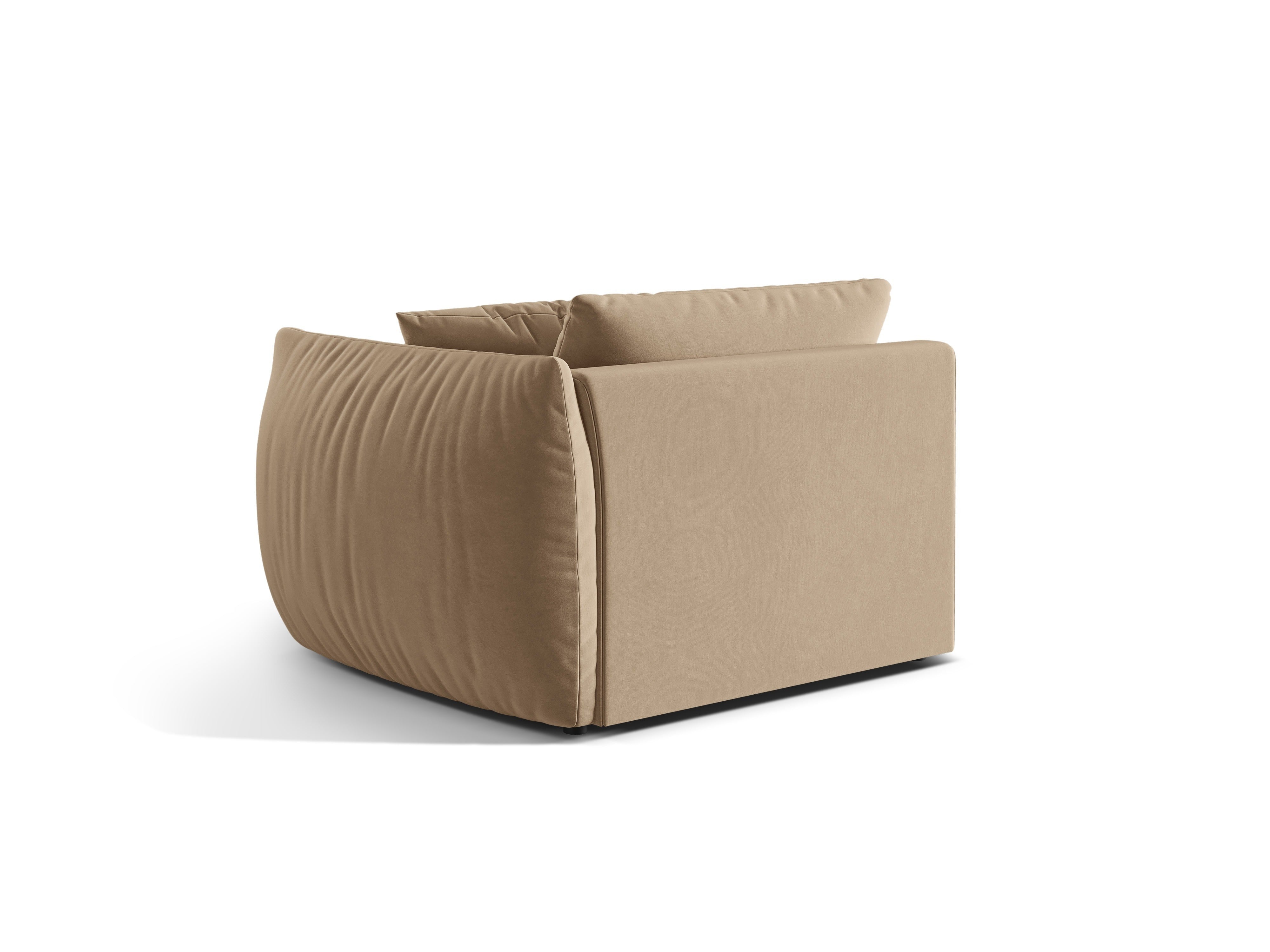 CHRIS Velvet Modular Sofa - Right Side Module Sand