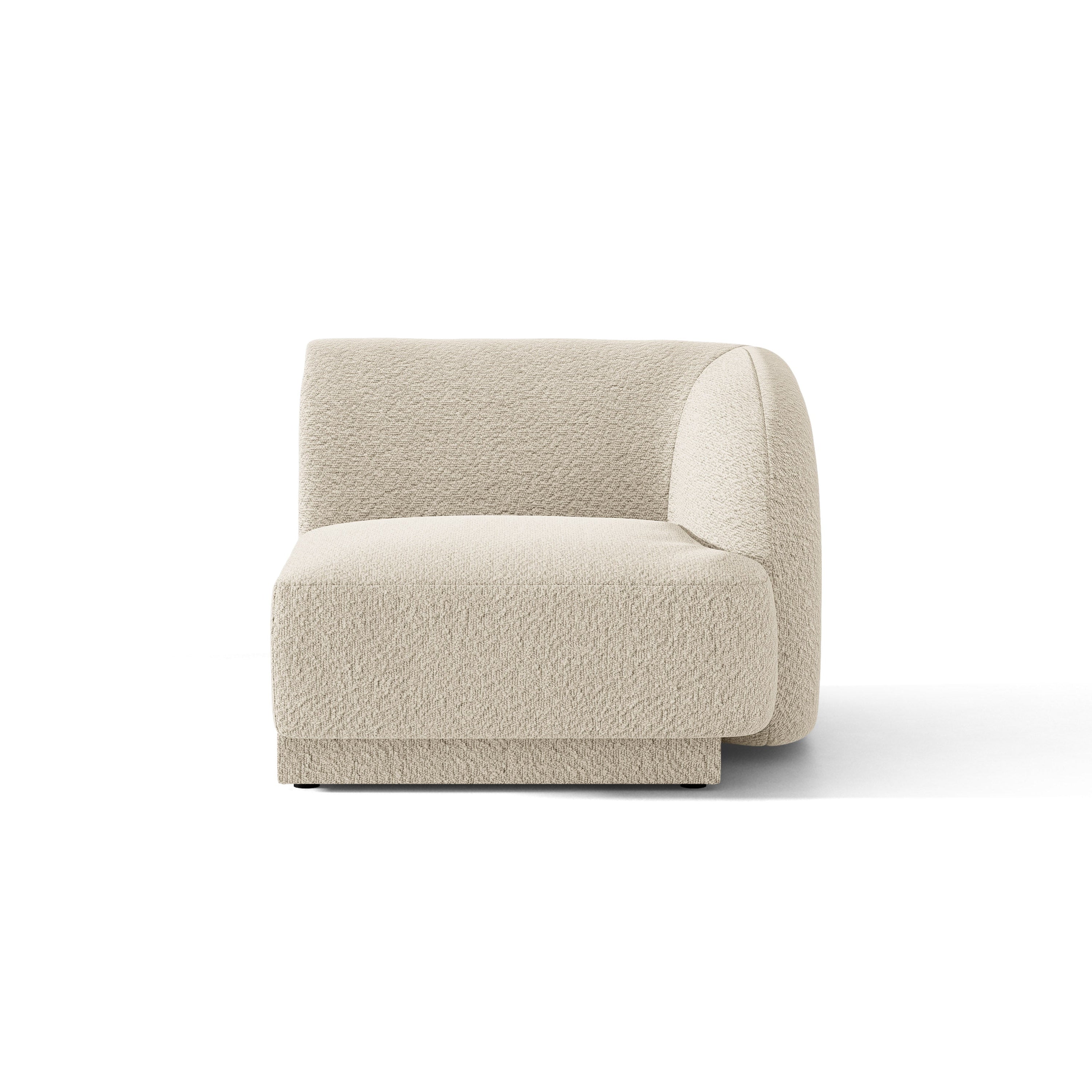 Sofa modułowa MILEY - moduł prawostronny beżowy boucle – Micadoni