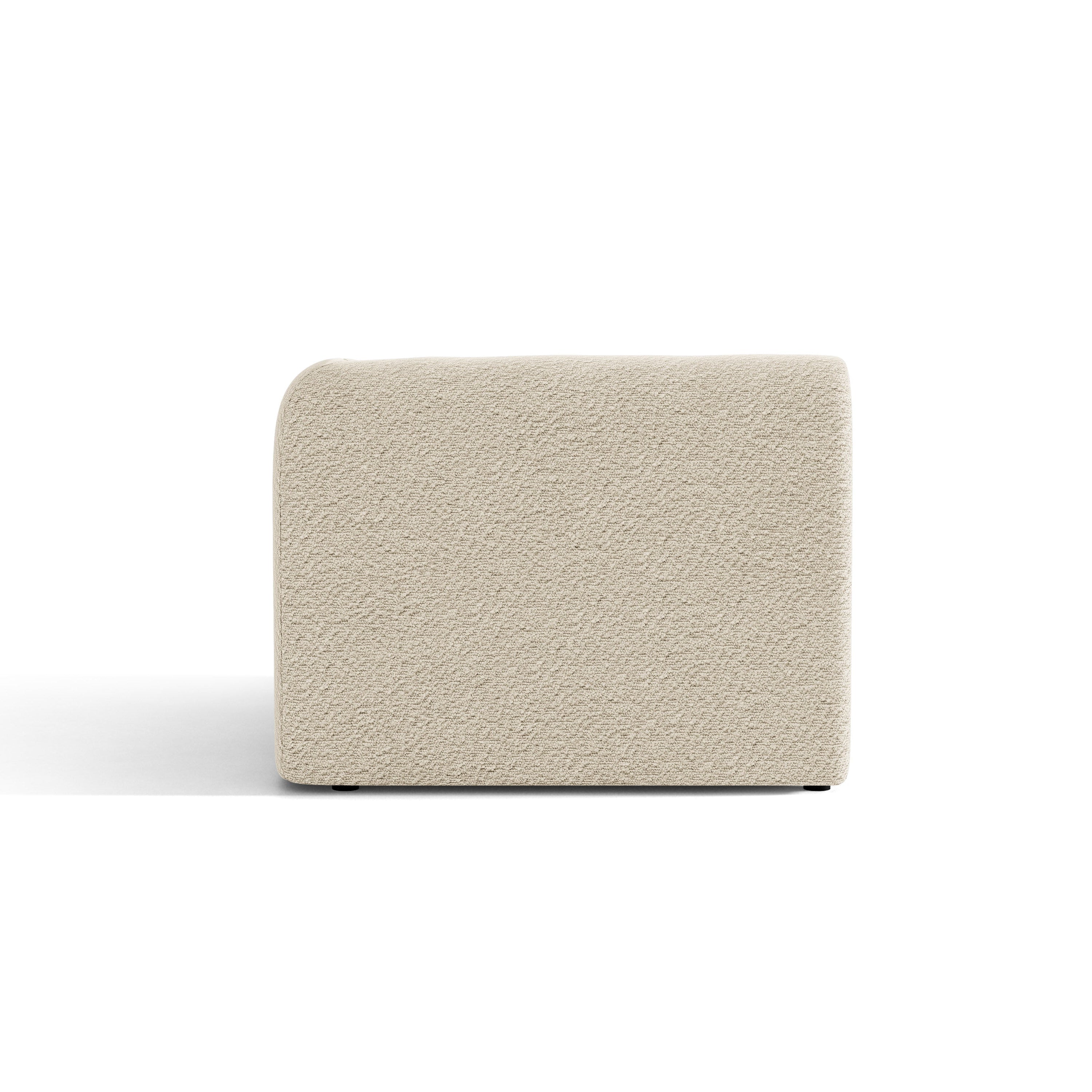 Sofa modułowa MILEY - moduł prawostronny beżowy boucle – tkanina bouclé