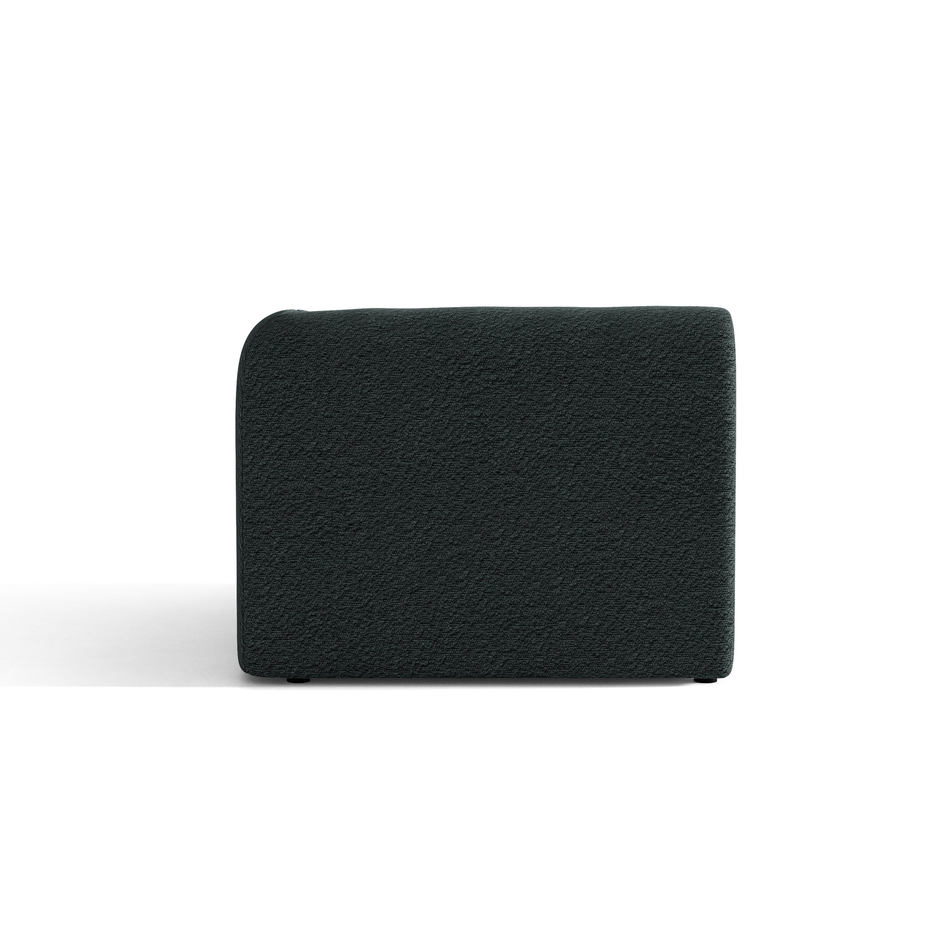 Sofa modułowa MILEY - moduł prawostronny czarny boucle – tkanina bouclé