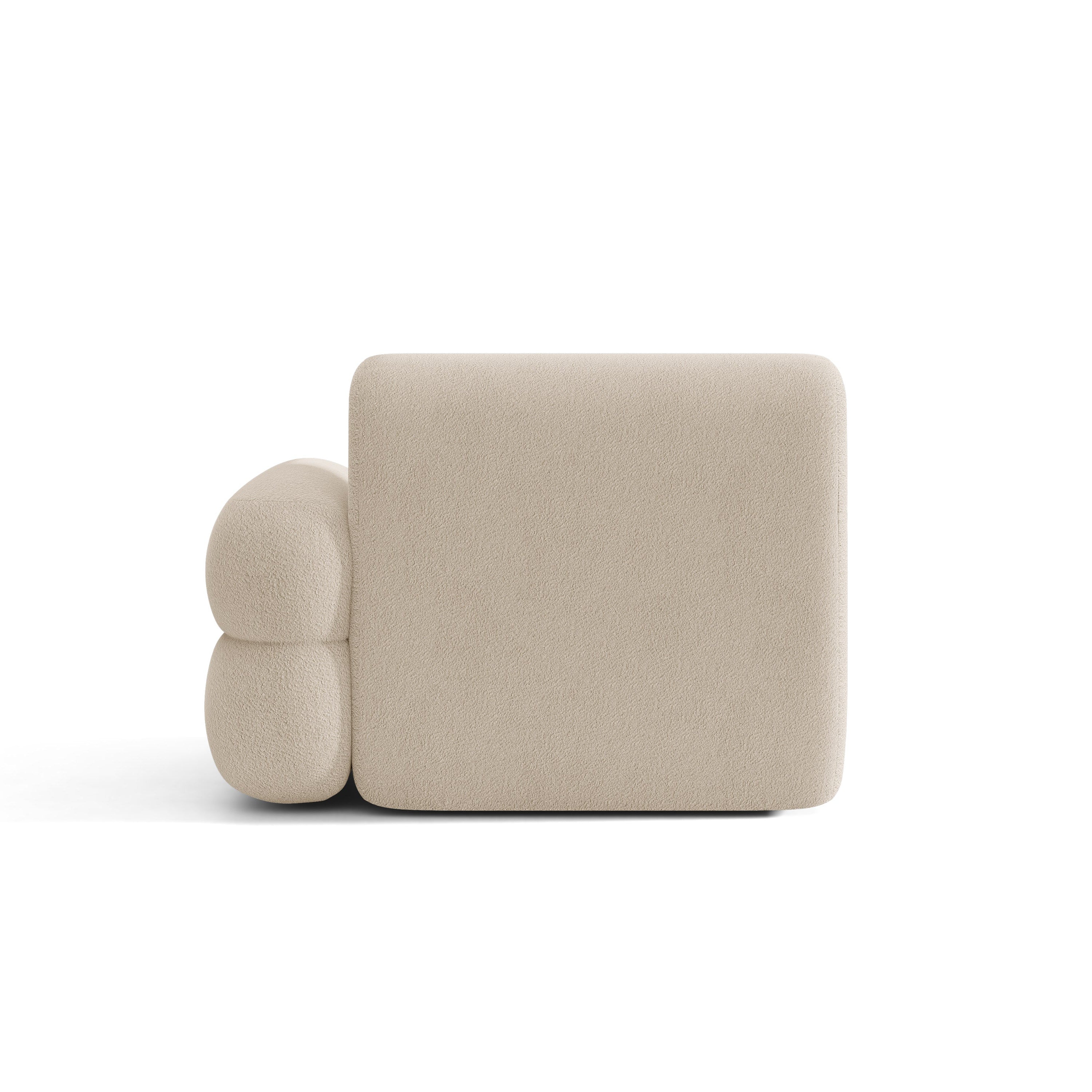 NEO Modular Sofa - Right Module in Beige Boucle