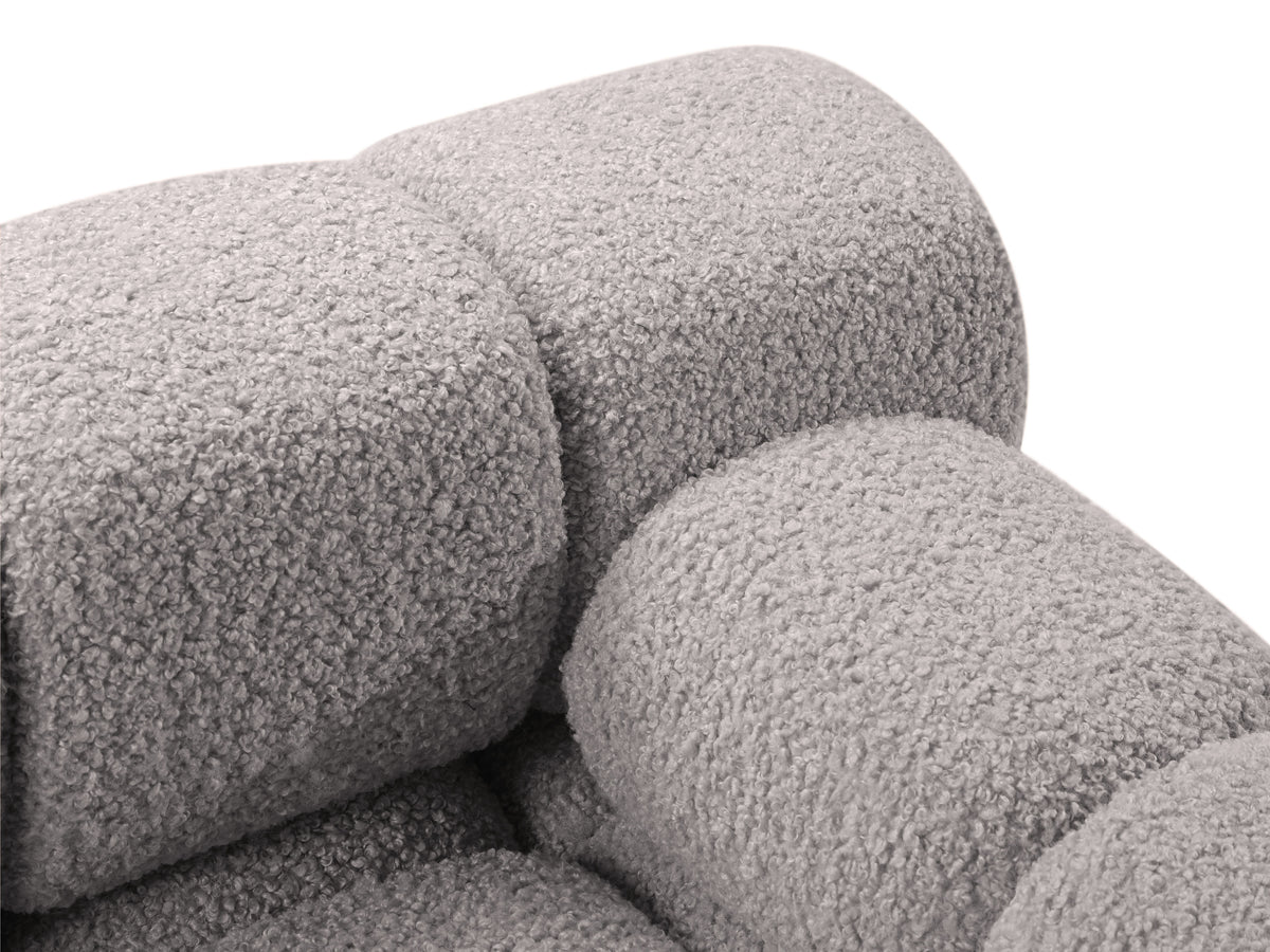 BELLIS Modular Sofa - Right Side Module in Gray Boucle